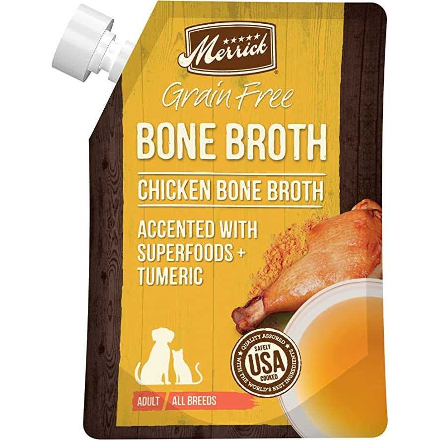 Merrick Chicken Bone Broth Grain-Free Dog Food Topper - Healthber