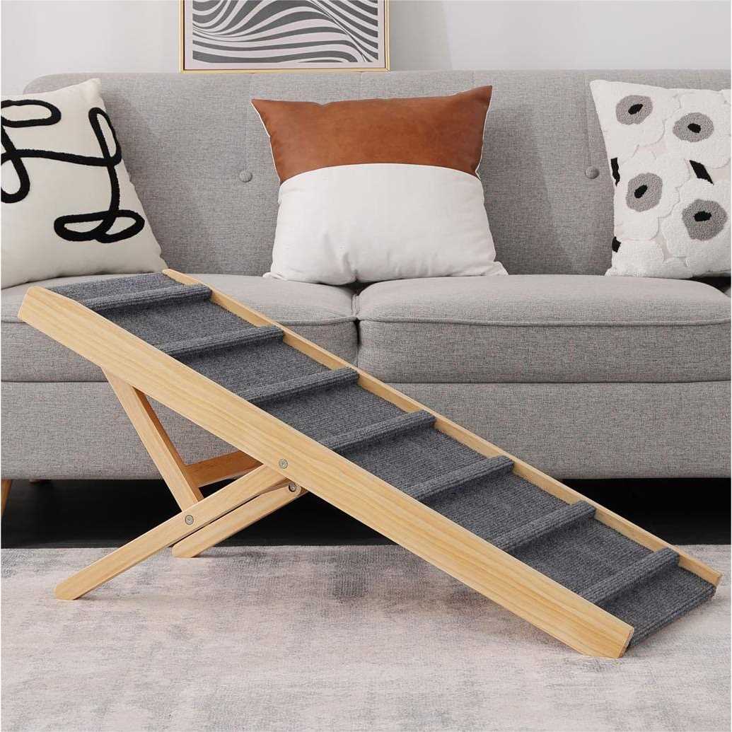 Smilebaby Large Dog Pet Ramp Stairs for Bed Car Truck Couch SUV,Dog Pet Ramp for Small Large Dogs Pets to Get on High Bed Truck Couch Sofa - Healthber