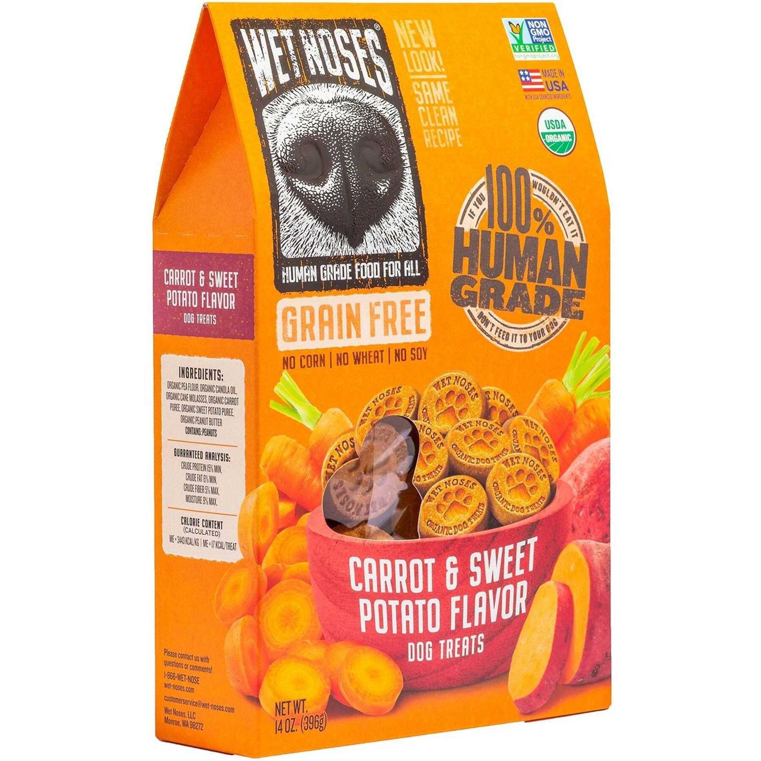 Wet Noses Grain Free Carrot & Sweet Potato Dog Treats - Healthber