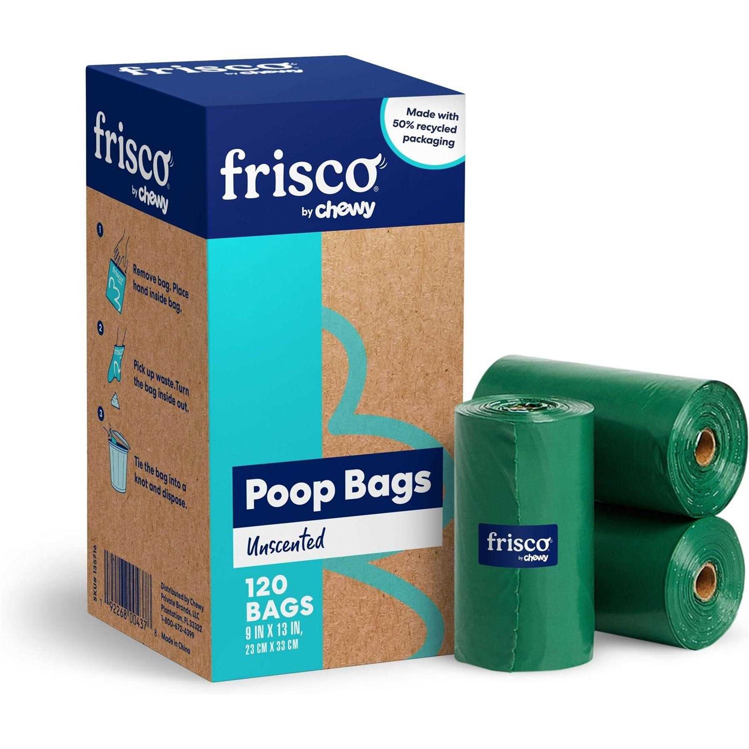 Frisco Refill Dog Poop Bags Made With 50% Recycled Packaging - Healthber