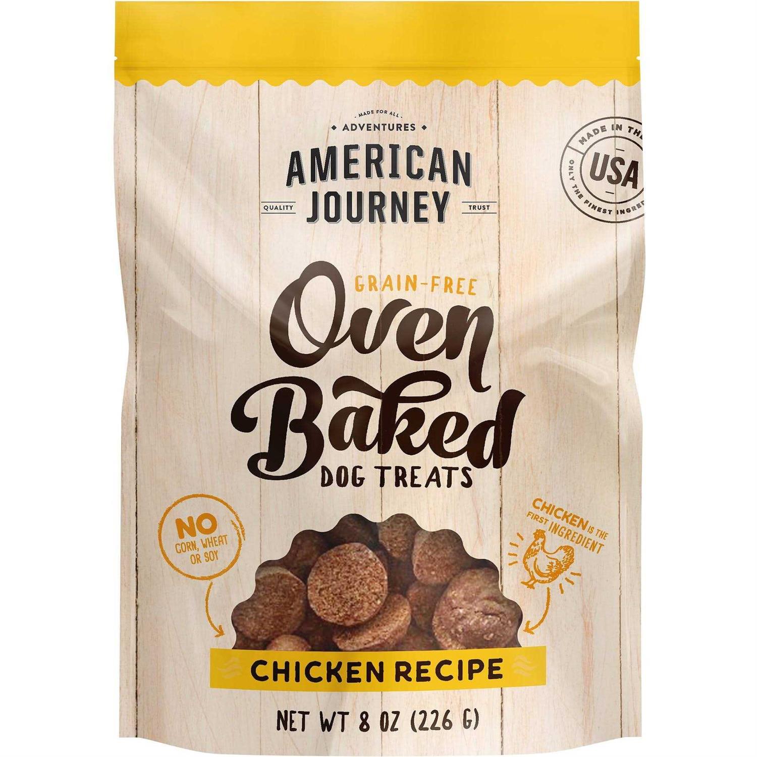 American Journey Peanut Butter Recipe Grain-Free Oven Baked Crunchy Biscuit Dog Treats - Healthber