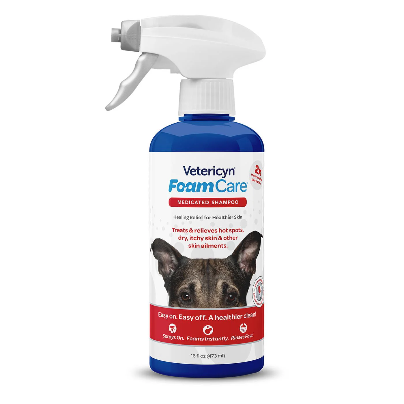 Vetericyn FoamCare Medicated Pet Shampoo, 16 oz - Healthber