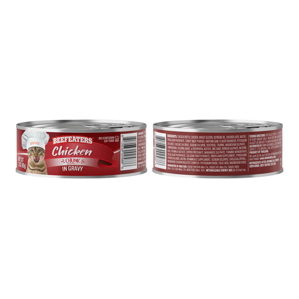 Beefeaters Chunk Gravy Wet Cat Food, Case of 24 - Healthber