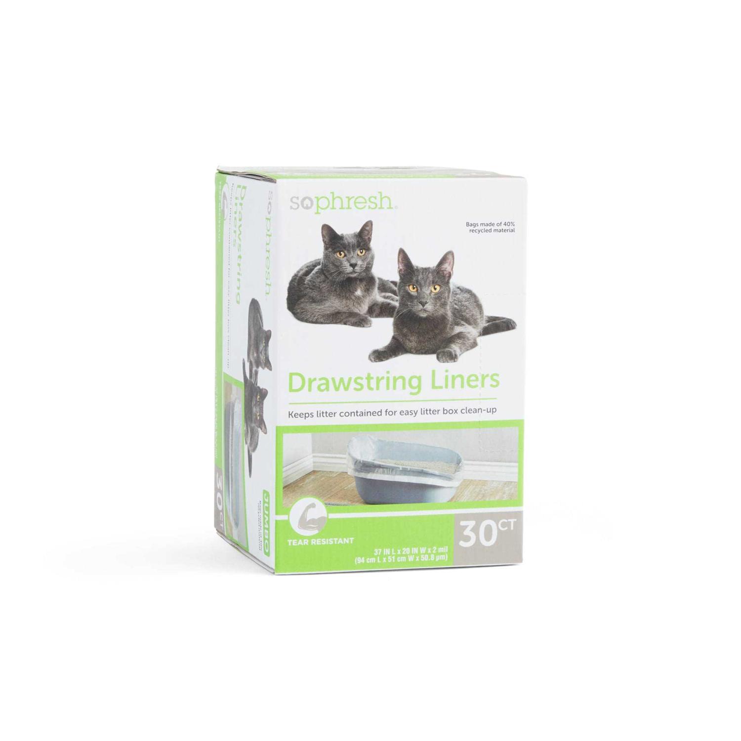 So Phresh Drawstring Cat Litter Box Liners - Healthber