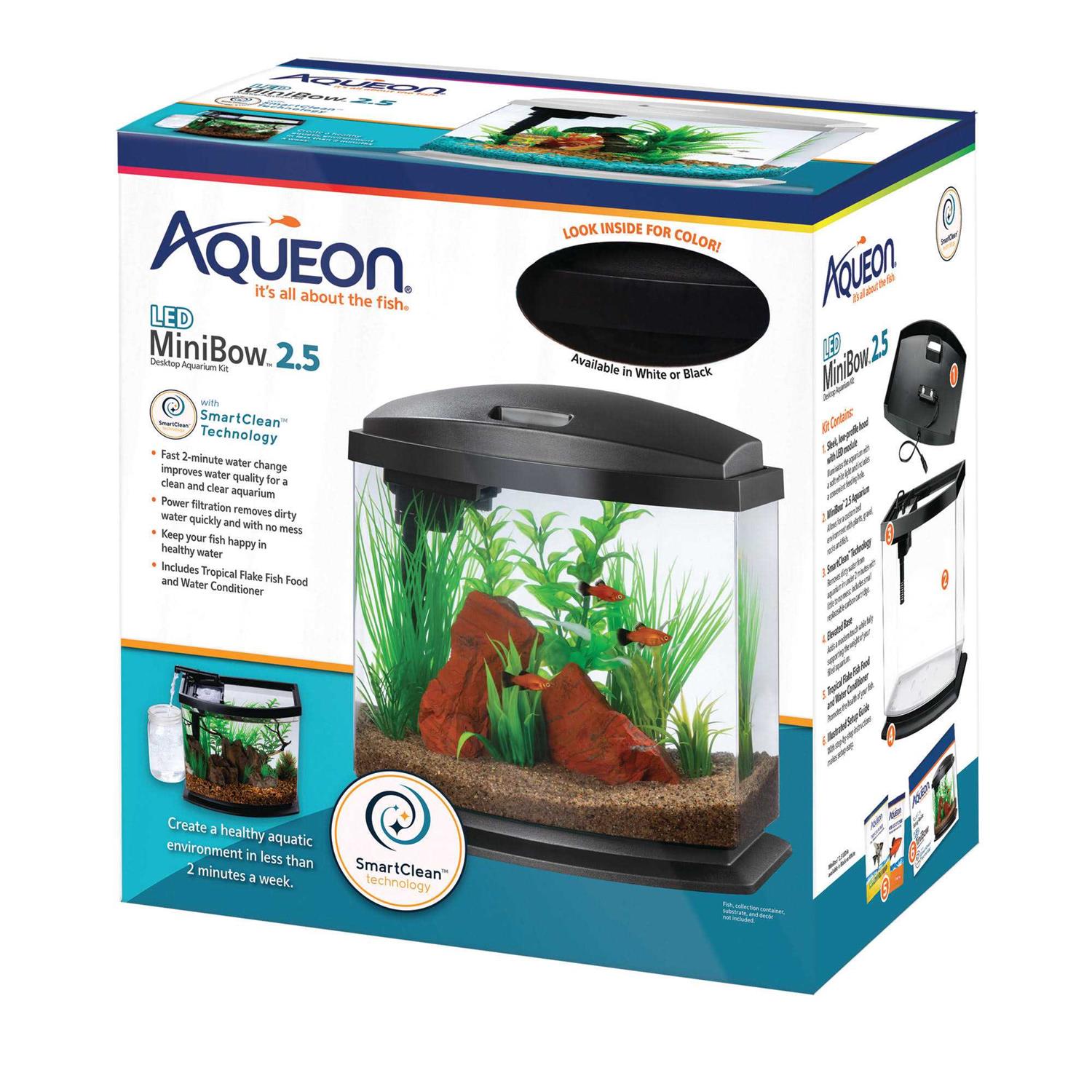Aqueon LED MiniBow SmartClean Aquarium Kit - Healthber