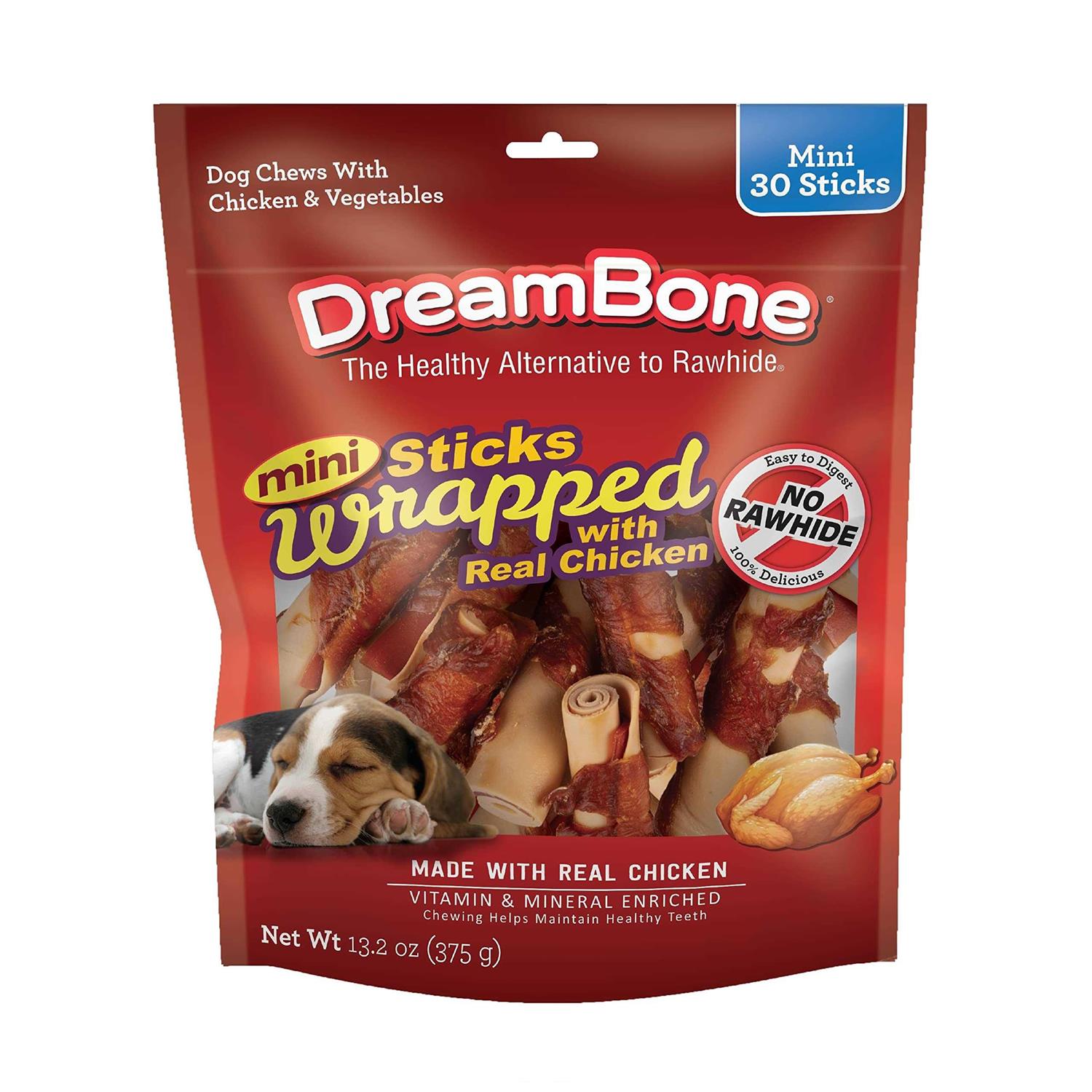 DreamBone Mini Chicken-Wrapped Sticks 30 Ct - Healthber