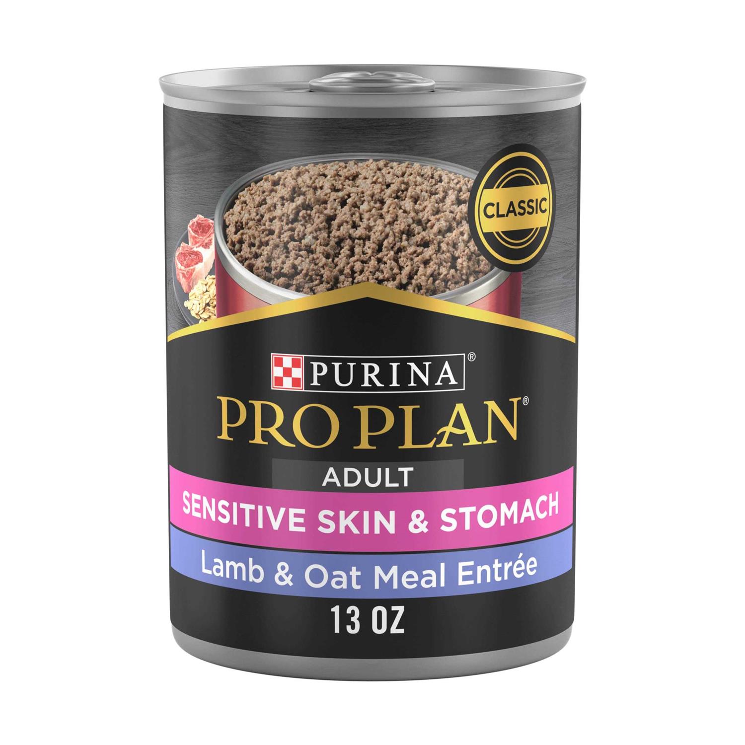 Purina Pro Plan Adult Sensitive Skin & Stomach Oat Meal Entree​ Wet Dog Food - Healthber
