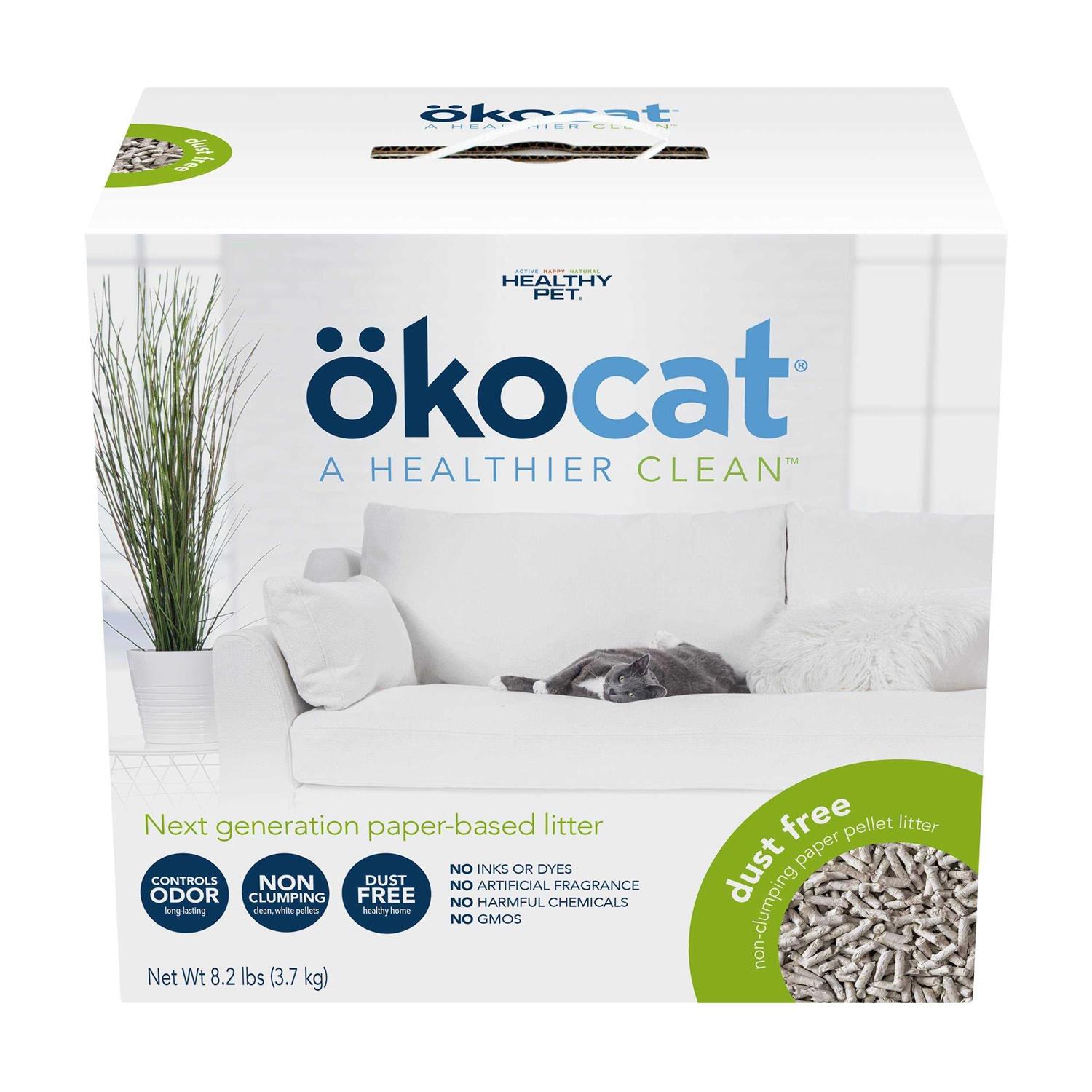 Okocat Natural Dust-Free Paper Cat Litter - Healthber