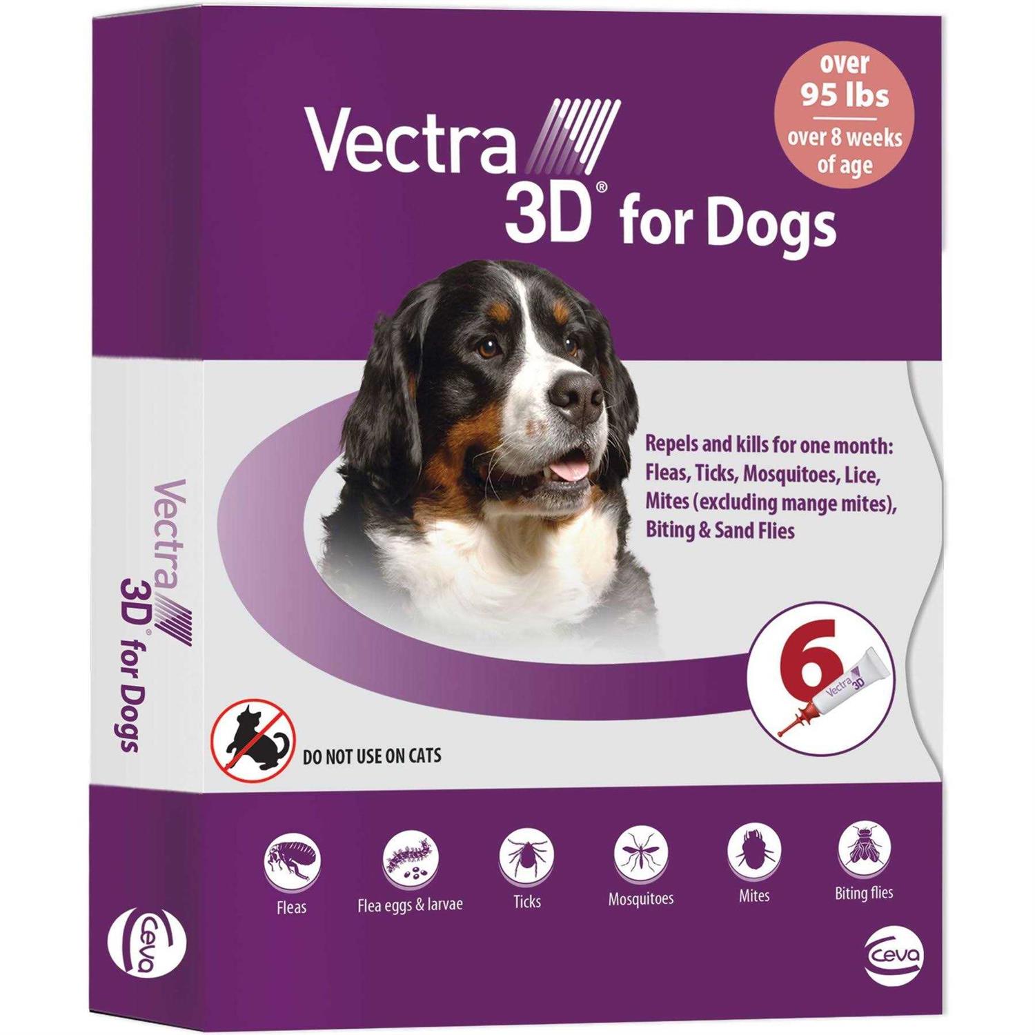 Vectra 3D Over 95 lbs 6 Pk for Dogs - Healthber