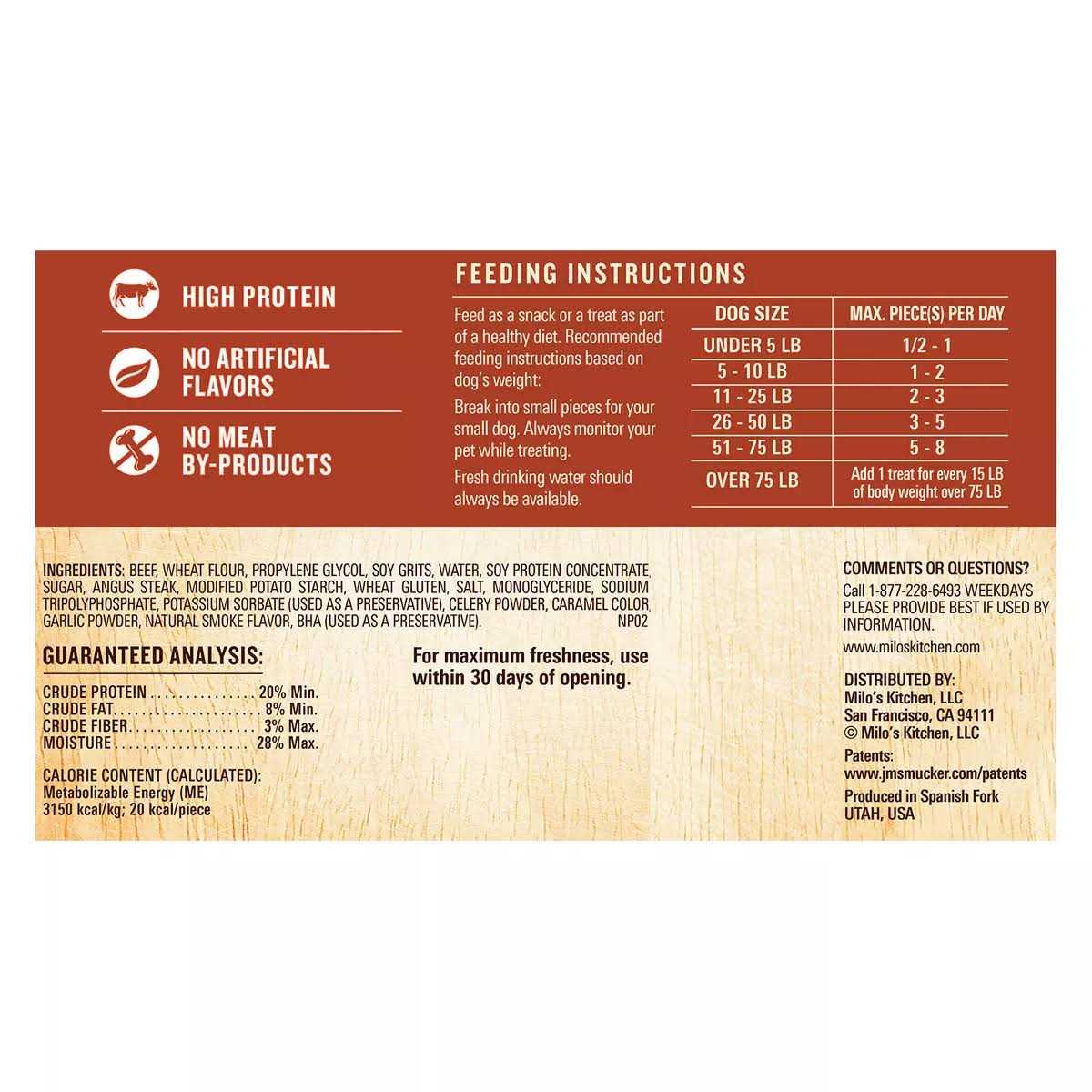 Milo’s Kitchen Steak Grillers Dog Treats - Healthber