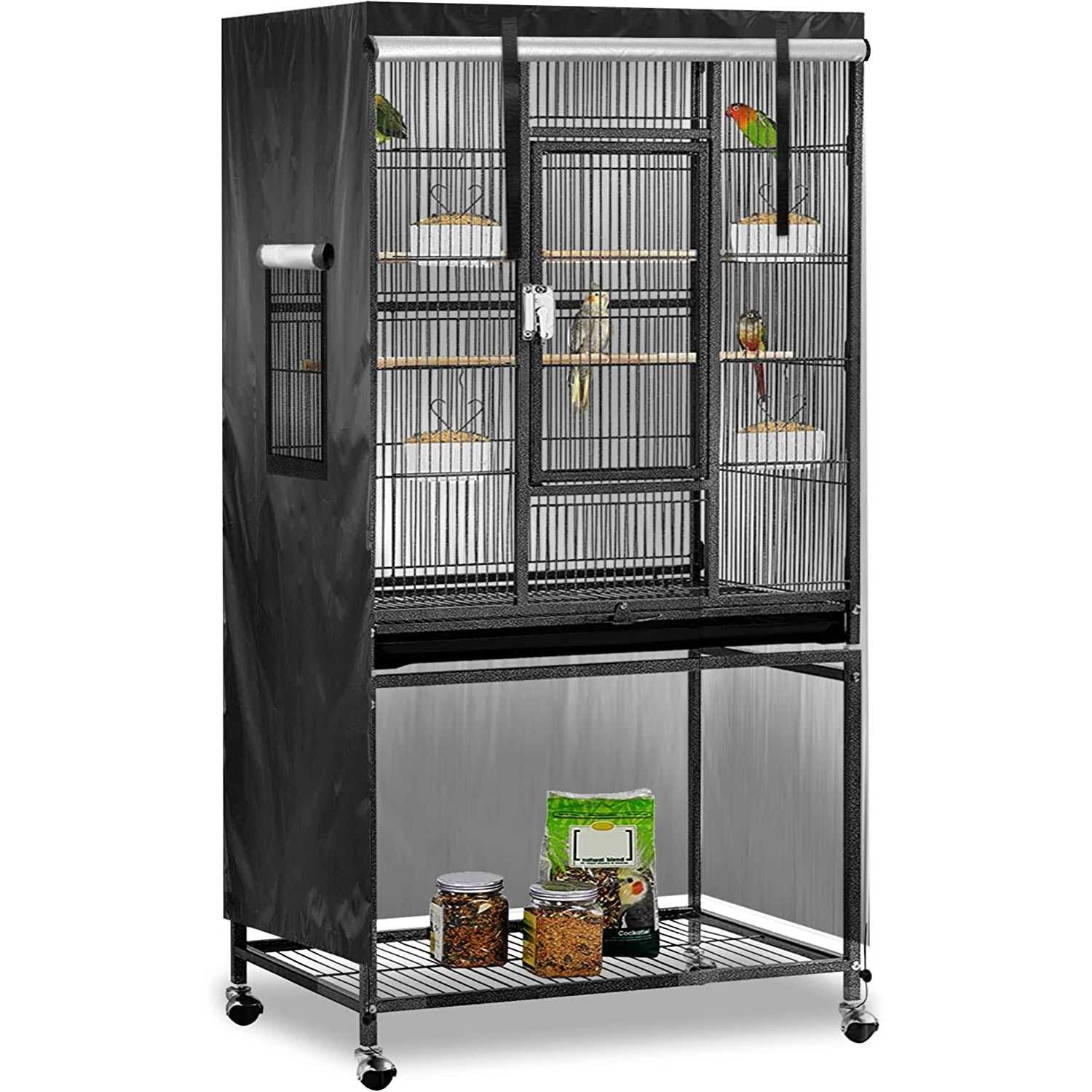 Knuti Universal Bird Cage Cover Good Night Blackout 51 inch x 38 inch x 23.5 inch inch Small Animal Cages Cover - Healthber