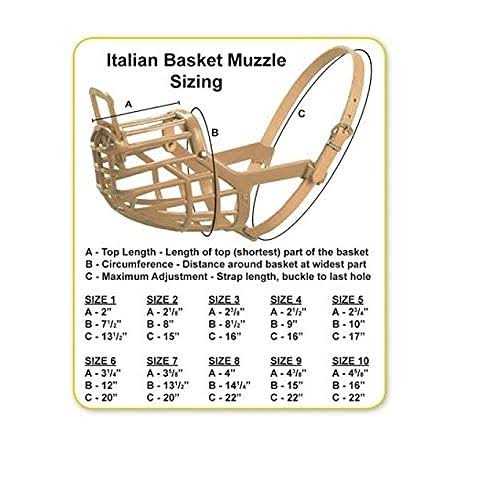 OmniPet Leather Brothers Italian Basket Dog Muzzle - Healthber