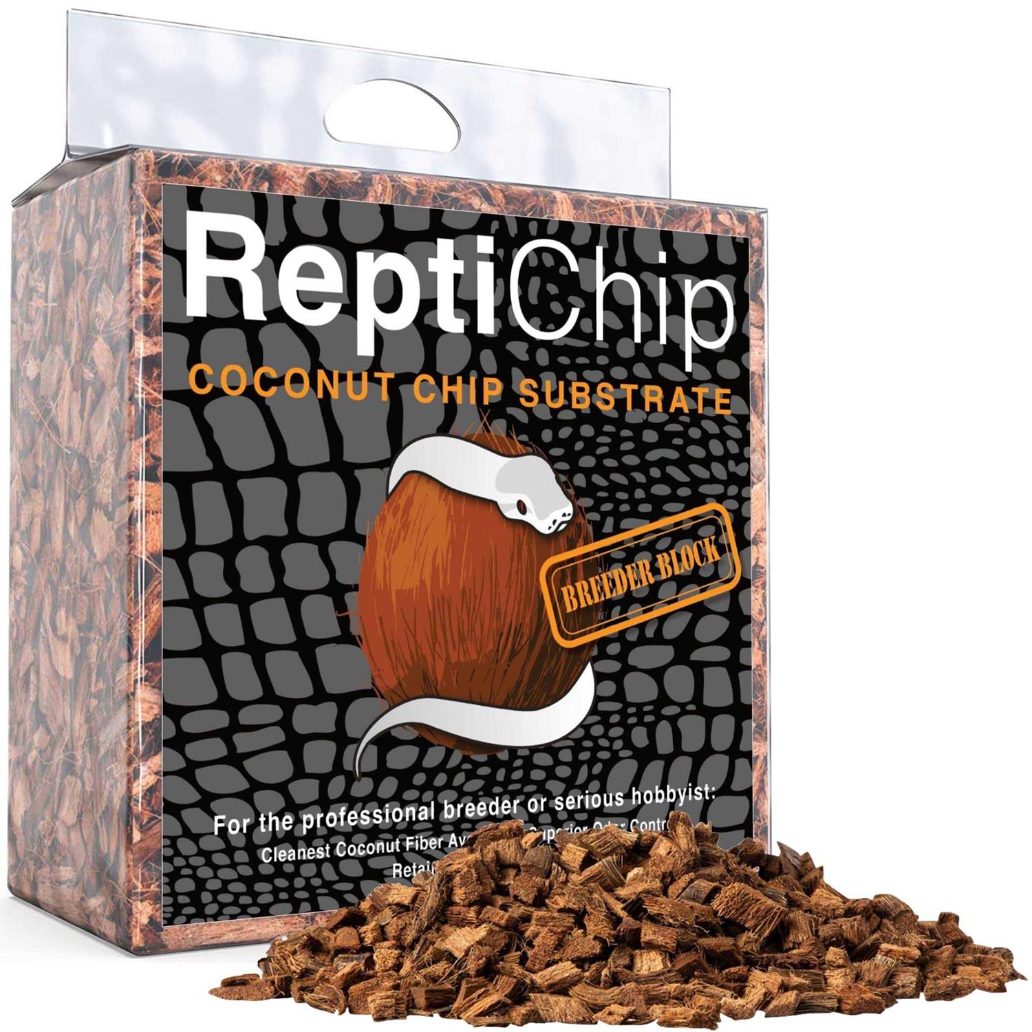 Reptichip Compressed Coconut Chip Substrate for Reptiles 72 Quart Coco Chips Brick Bedding - Healthber