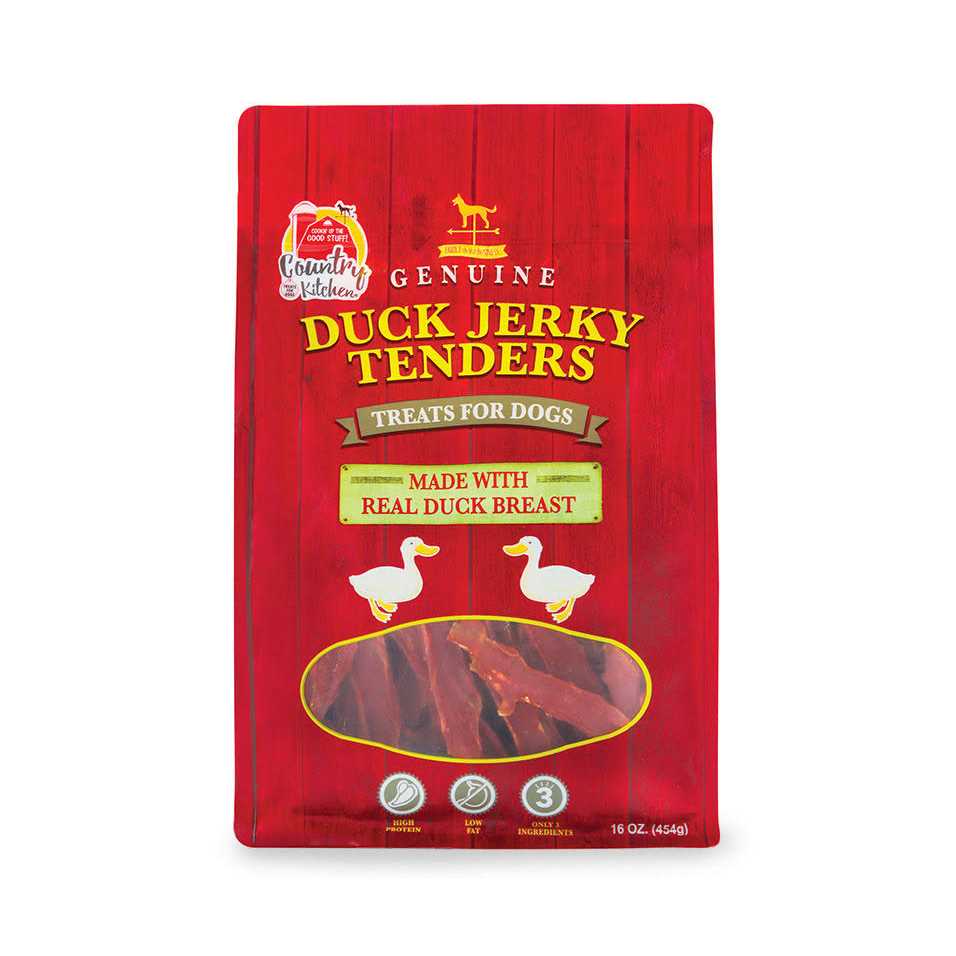 Country Kitchen Duck Jerky Tenders Dog Treats - Healthber