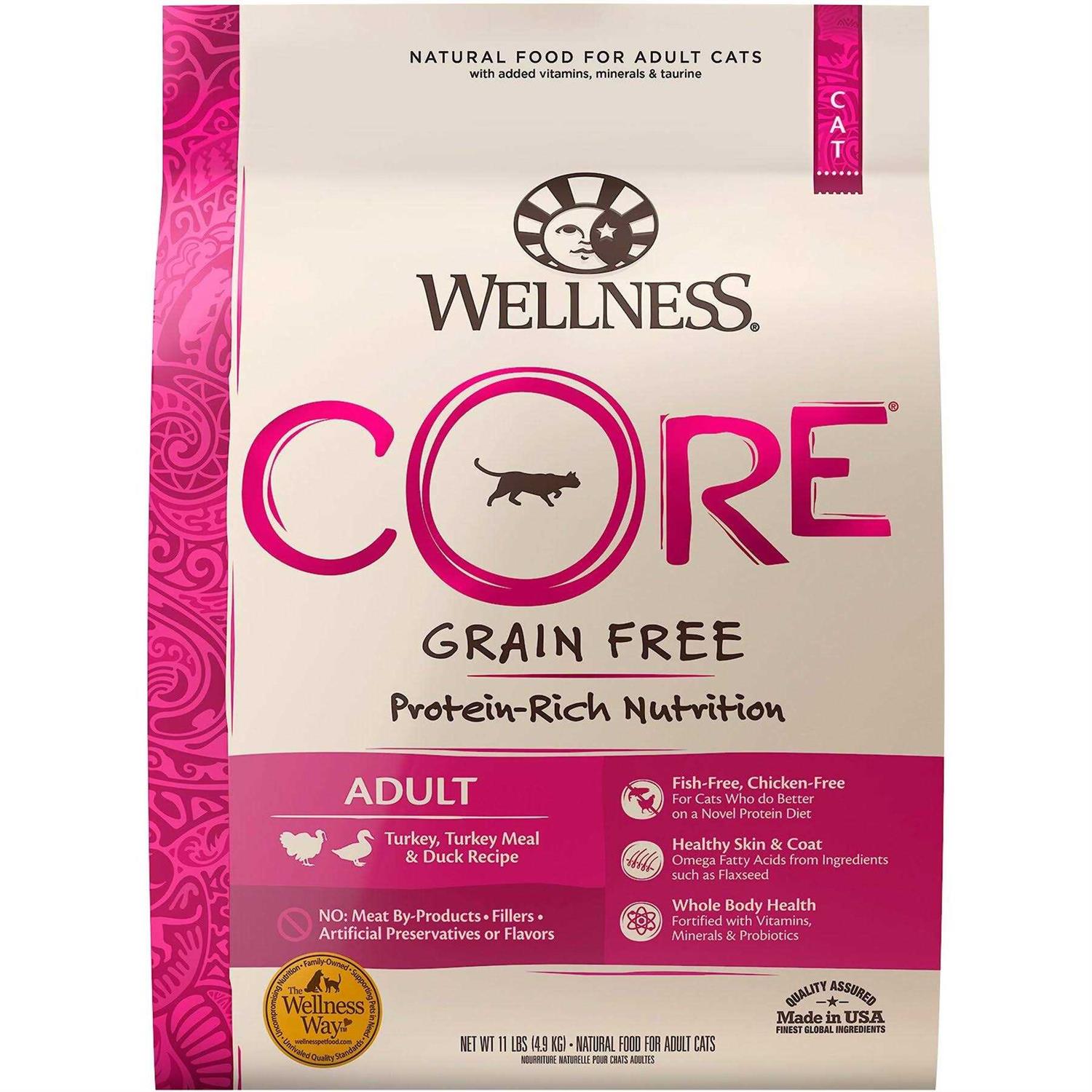 Wellness CORE Grain-Free Turkey Turkey Meal & Duck Dry Cat Food - Healthber