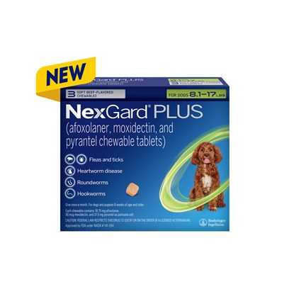 NexGard PLUS Chewables for Dogs 8.1 – 17lbs – 3 Month - Healthber
