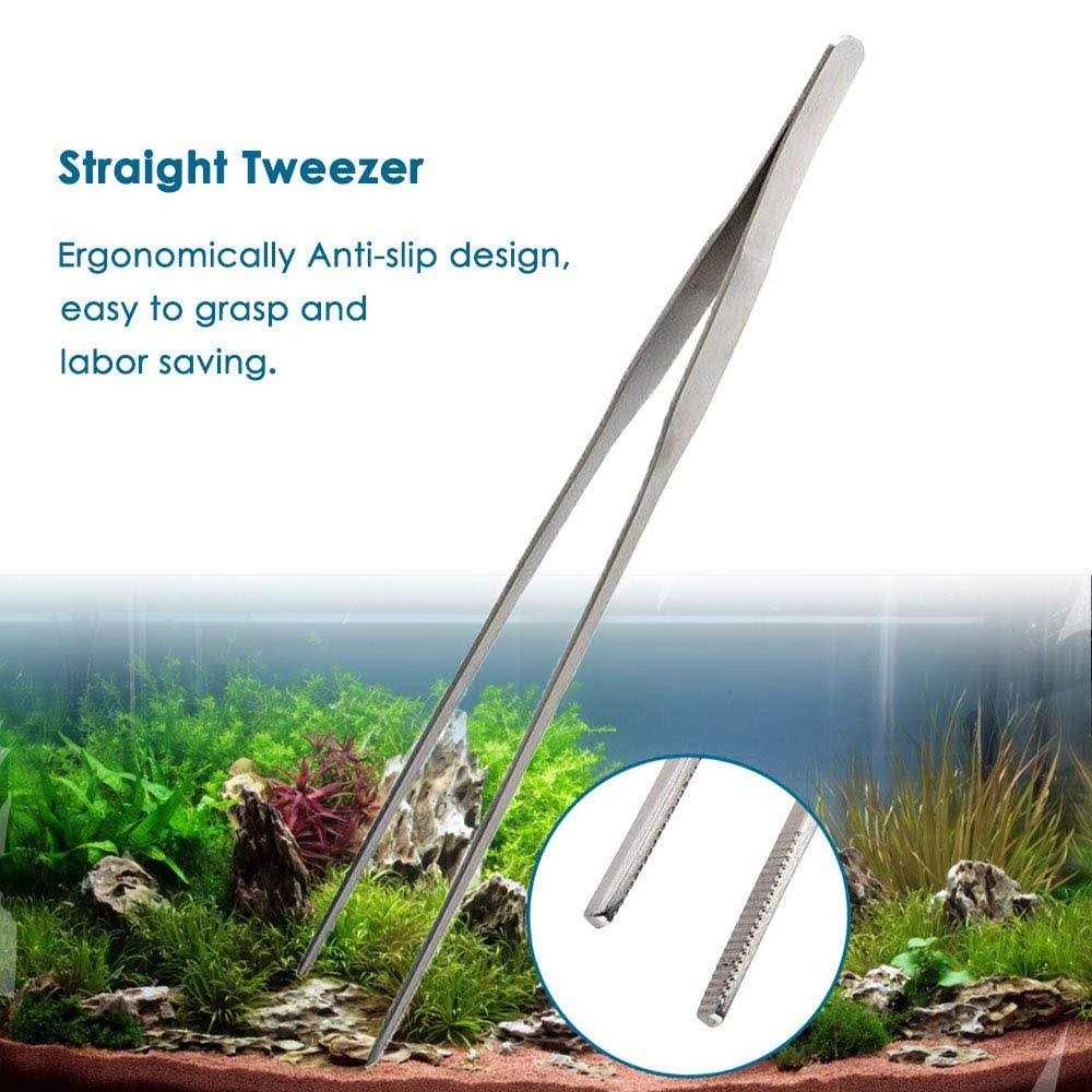 Capetsma Aquascape Tools Long Stainless Steel Aquarium Plant Tools Aquarium Tweezers Scissors Spatula Tool Set Bonsai Kit Algae Scrapers Aquarium - Healthber