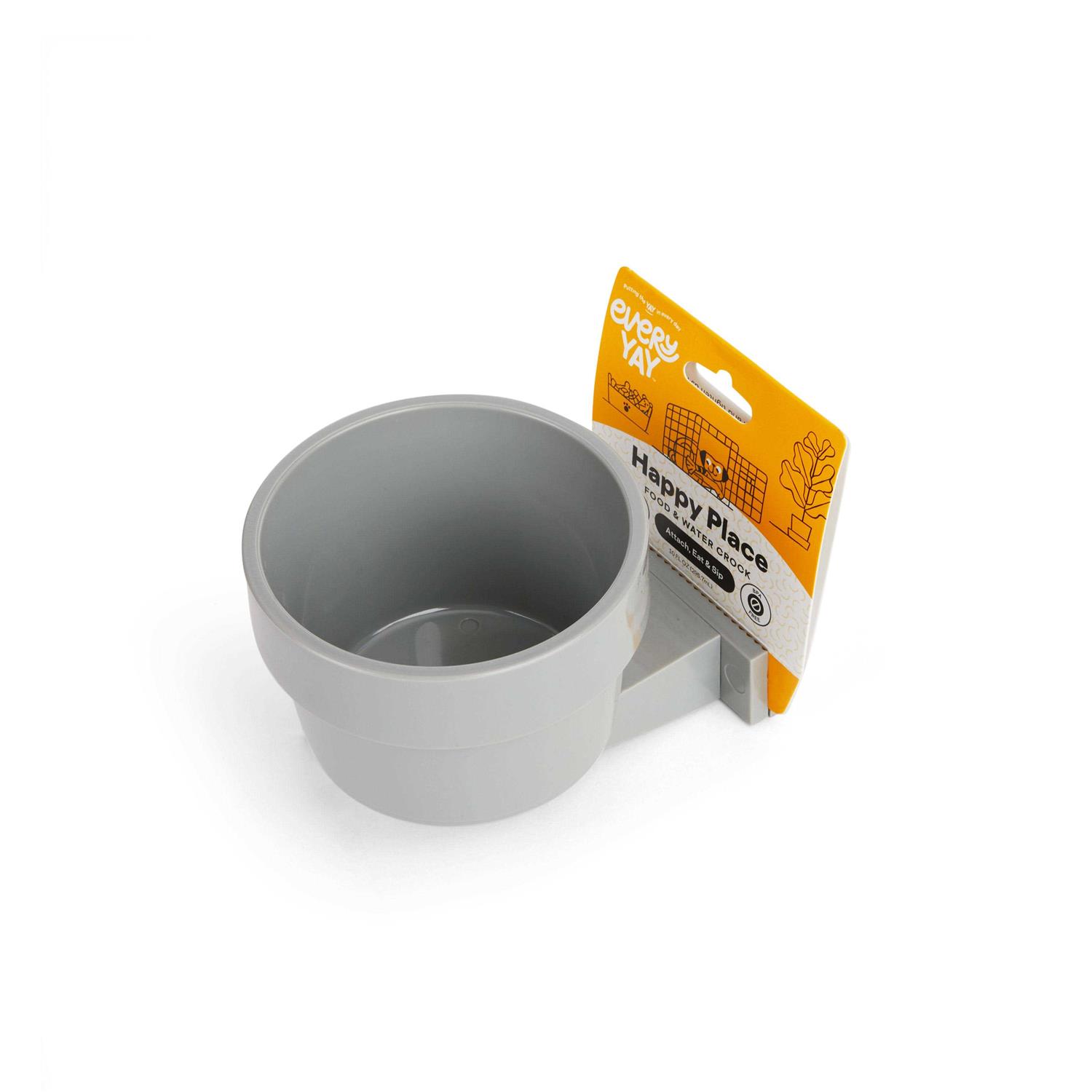 EveryYay Food & Water Grey Dog Crock - Healthber