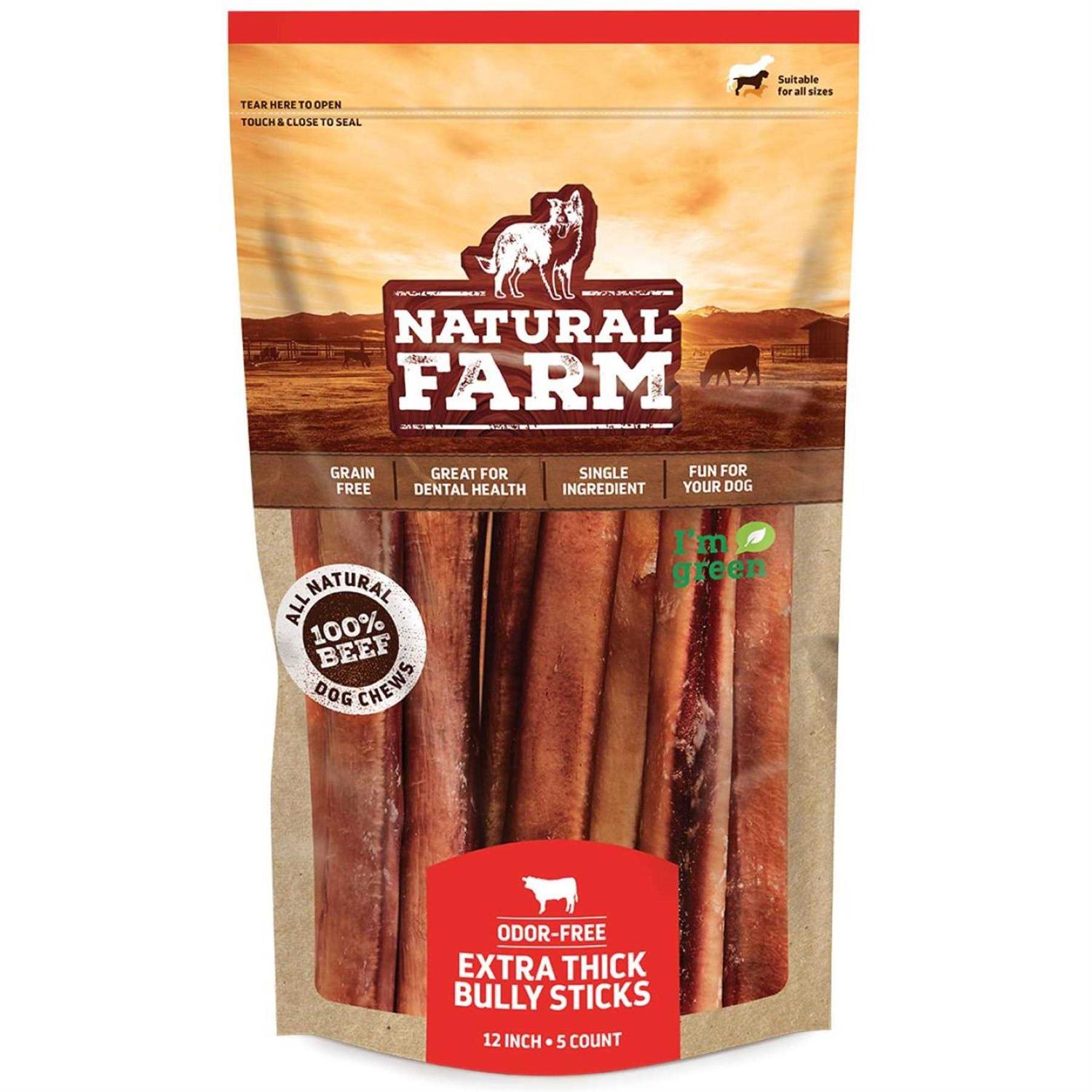 Natural Farm Bully Sticks Odor Free - Healthber