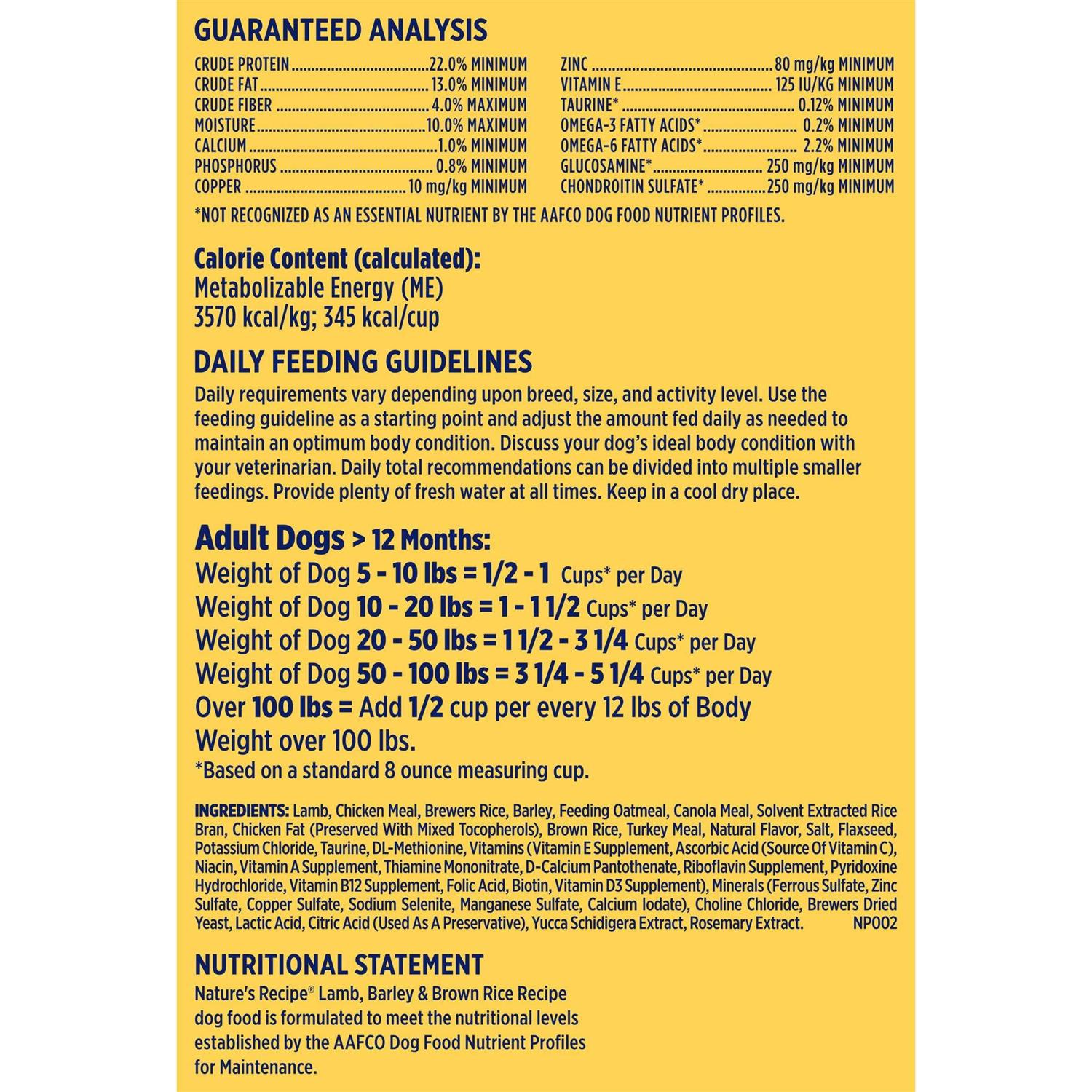 Nature’s Recipe Adult Dry Dog Food - Healthber