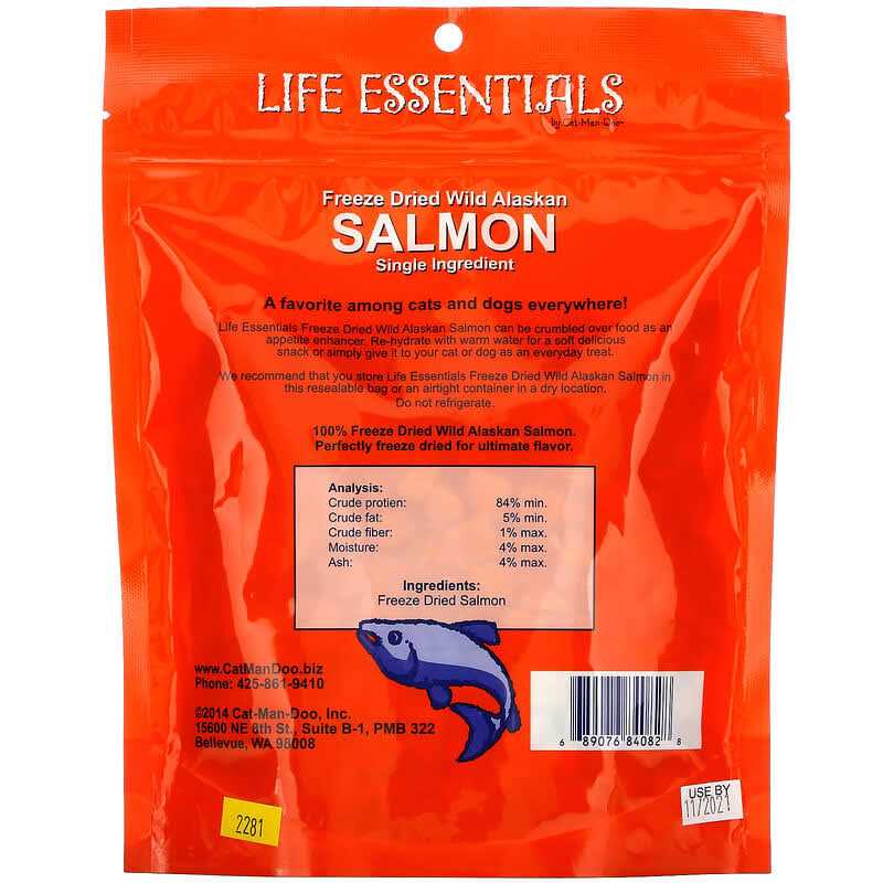 Cat Man Doo Freeze Dried Wild Alaskan Salmon Treats 5 oz - Healthber