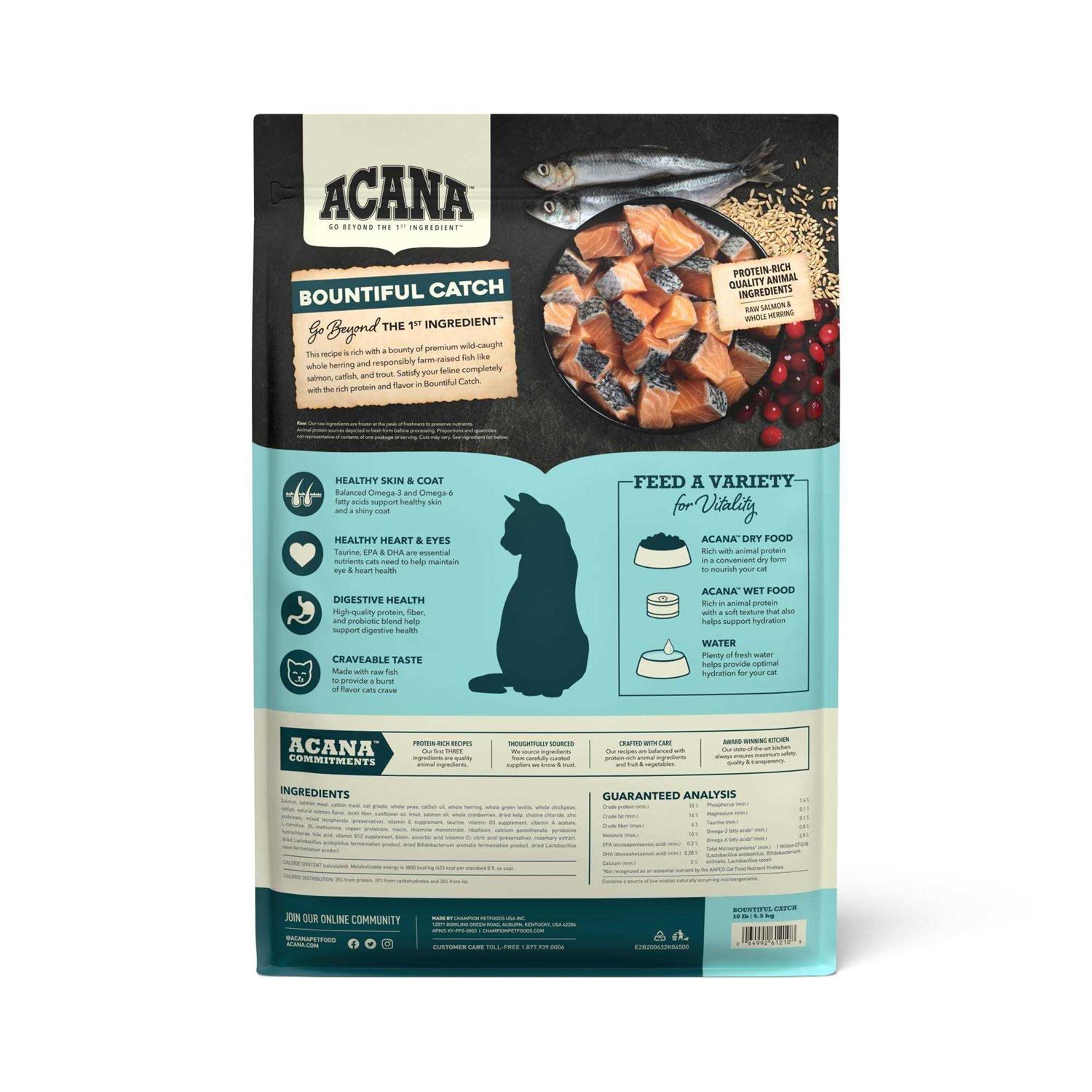 Acana Bountiful Catch Dry Cat Food - Healthber