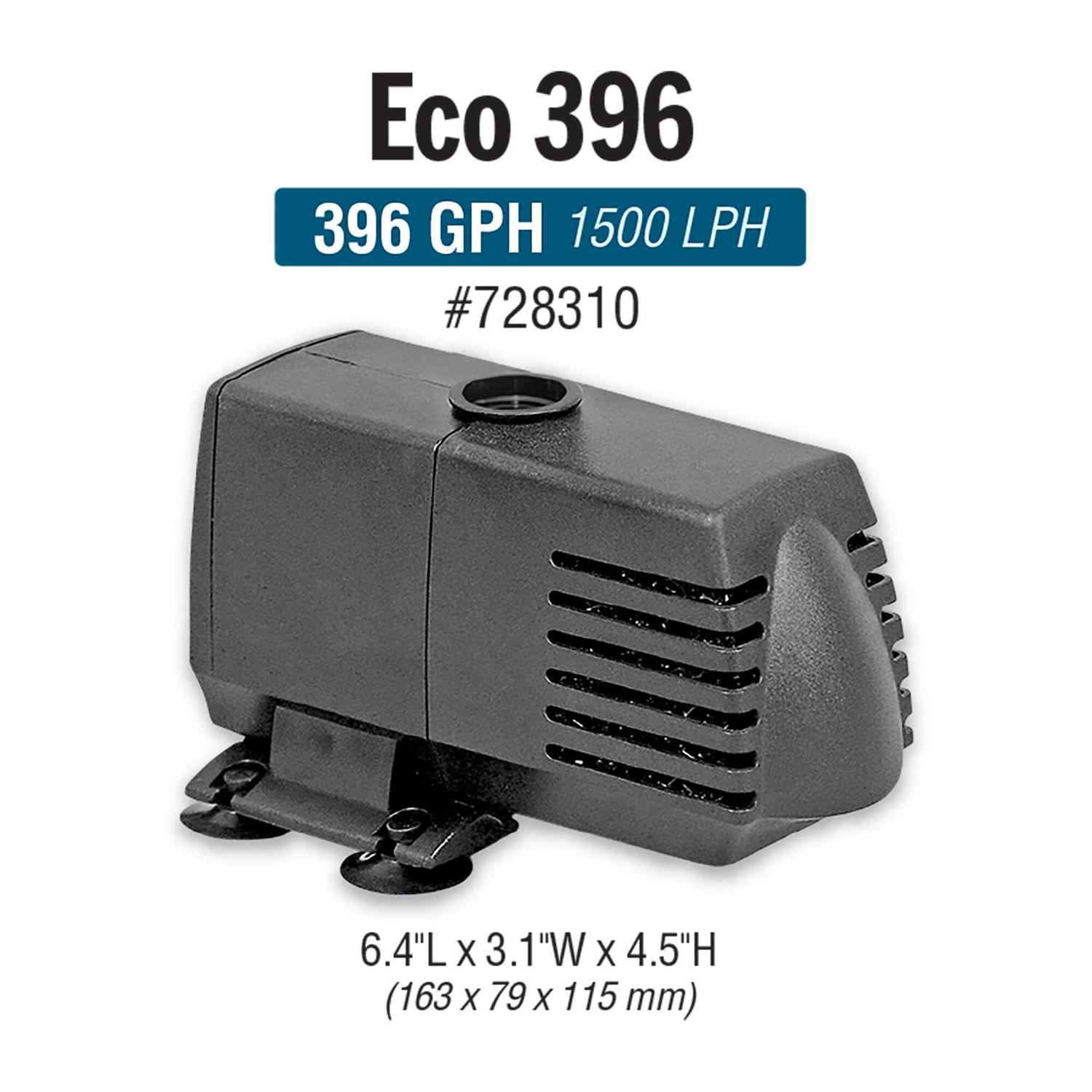 EcoPlus Eco 396 Fixed Flow Submersible/Inline Pump 396 GPH - Healthber
