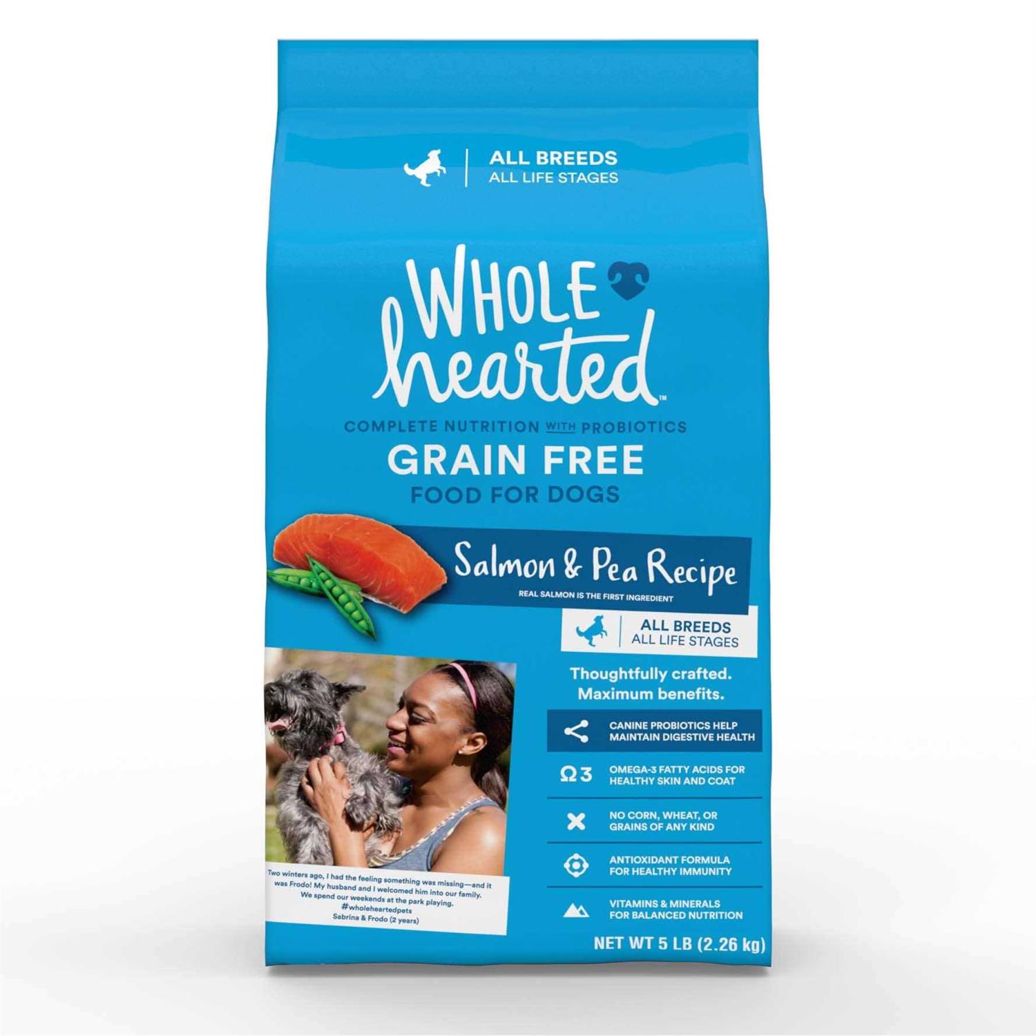 WholeHearted Grain Free All Salmon and Pea Recipe Dry Dog Food - Healthber