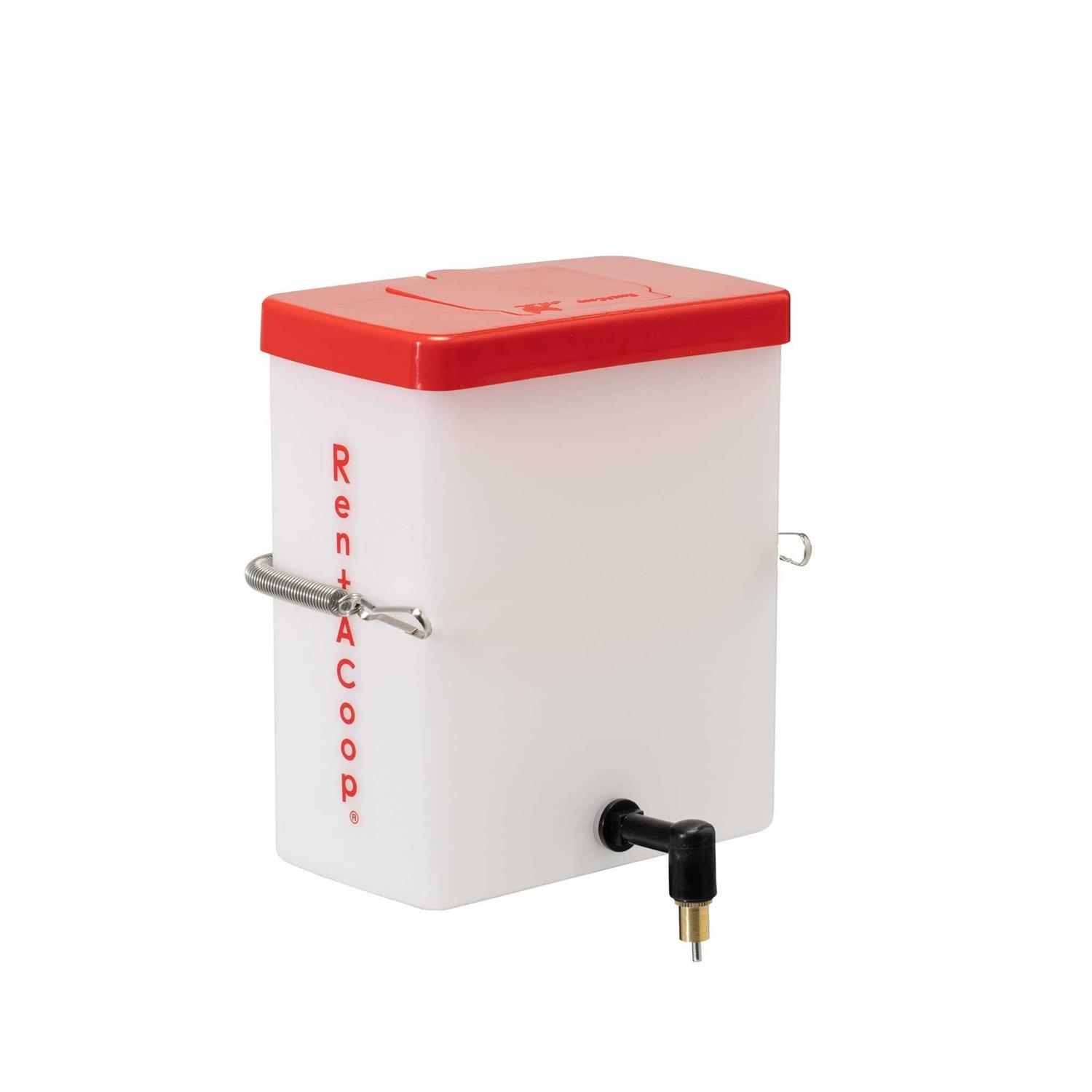 RentACoop 64oz Small Animal Drinker with No-Drip Brass Nozzle - Healthber