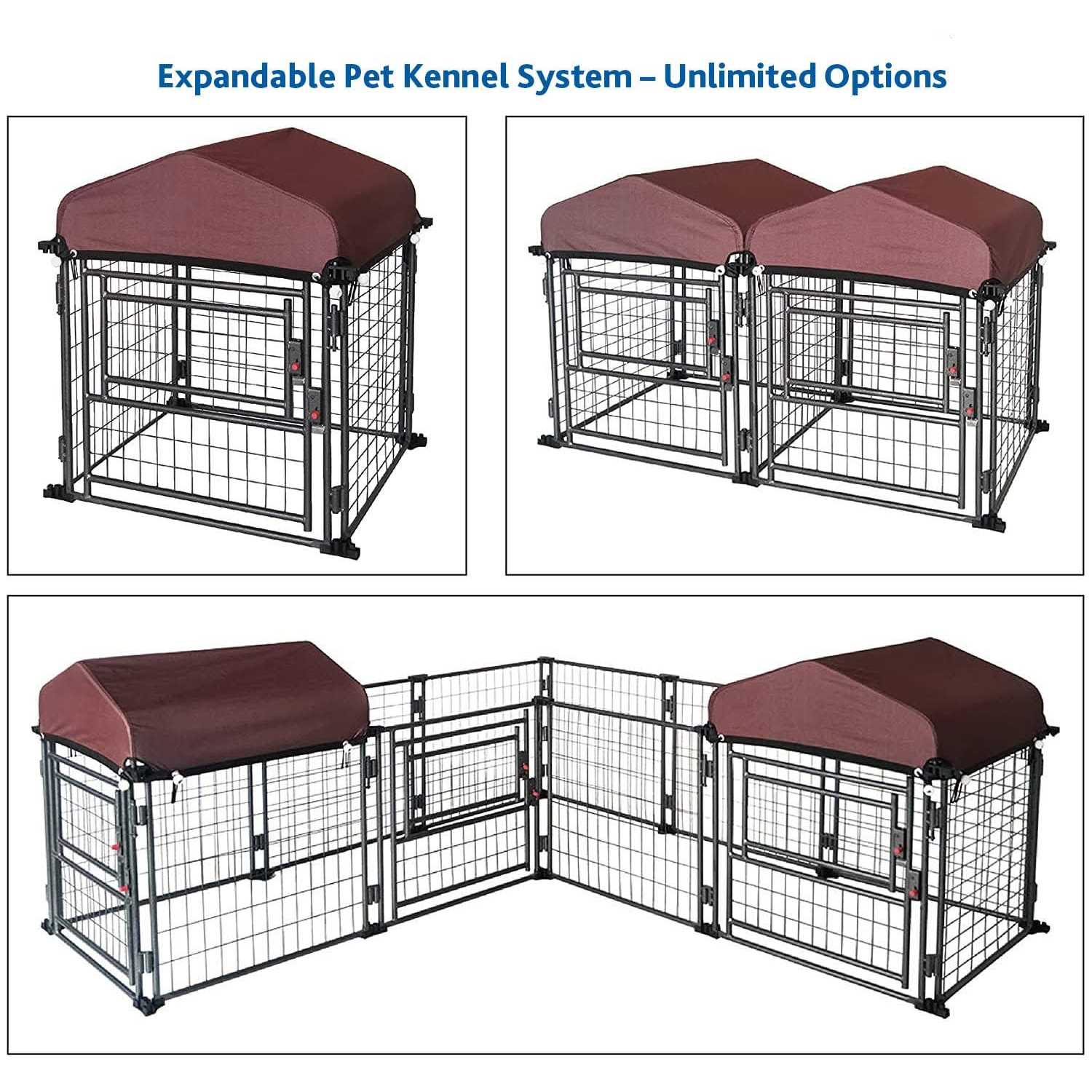 TRIXIE Deluxe Outdoor Dog Kennel with Cover - Healthber