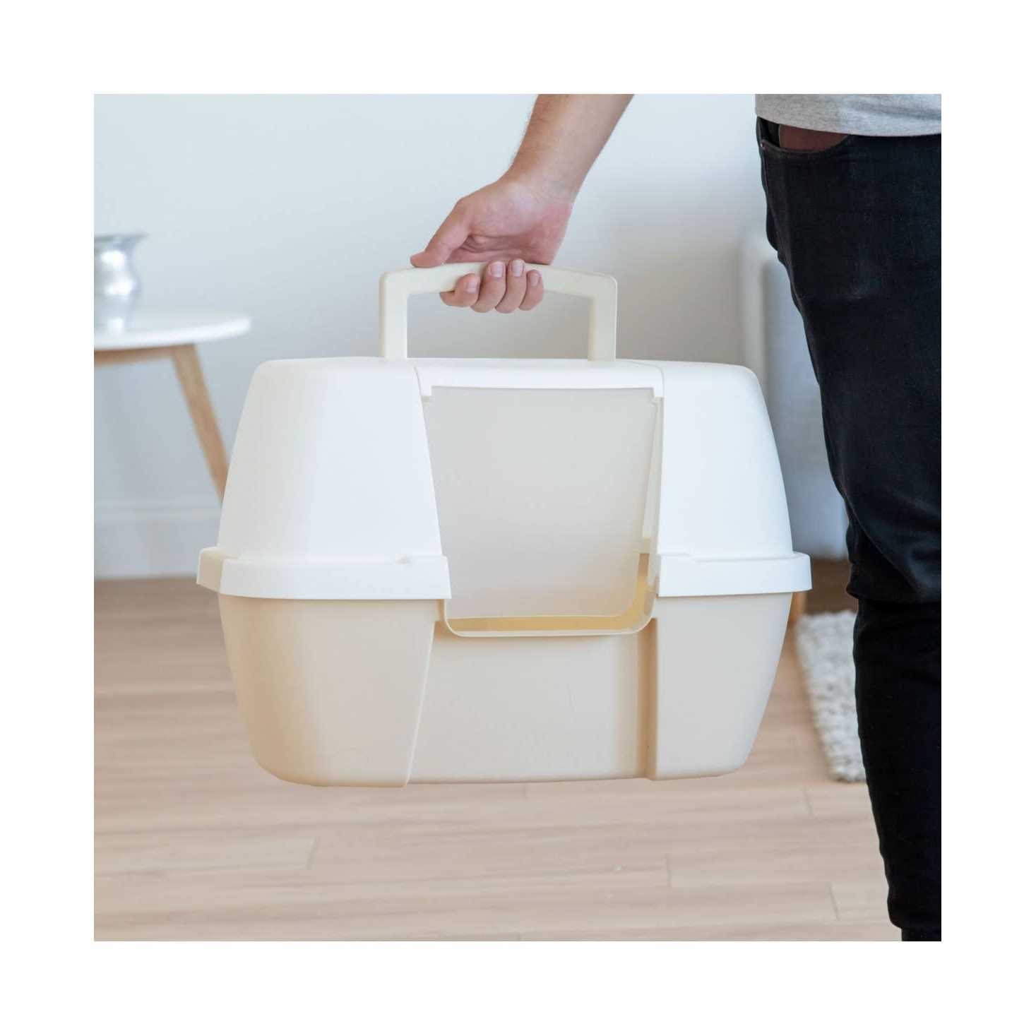 IRIS USA Hooded Cat Litter Box with Scoop - Healthber