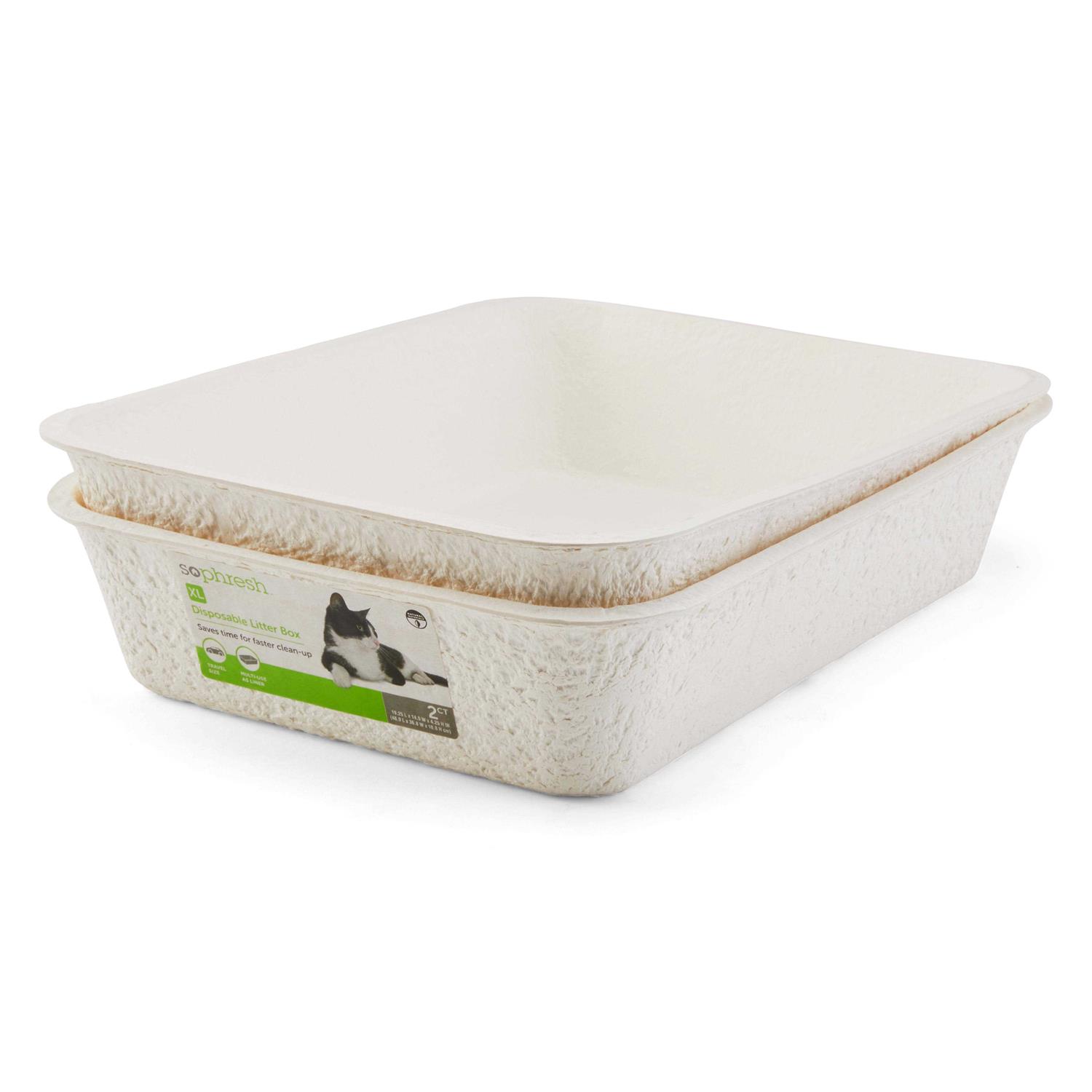 So Phresh Disposable Cat Litter Box Set - Healthber
