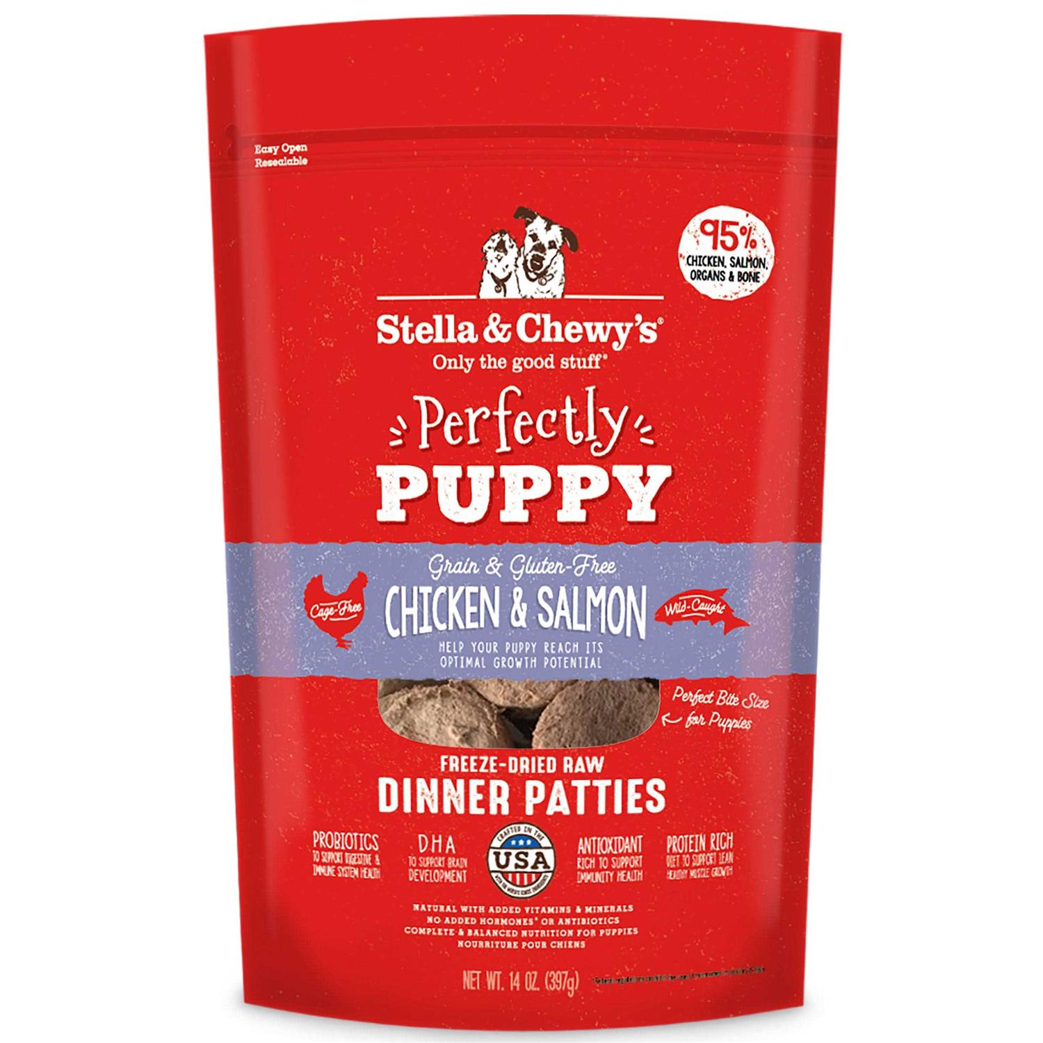 Stella & Chewy’s Perfectly Puppy Freeze-Dried Raw Dog Food Salmon Dinner Patties - Healthber