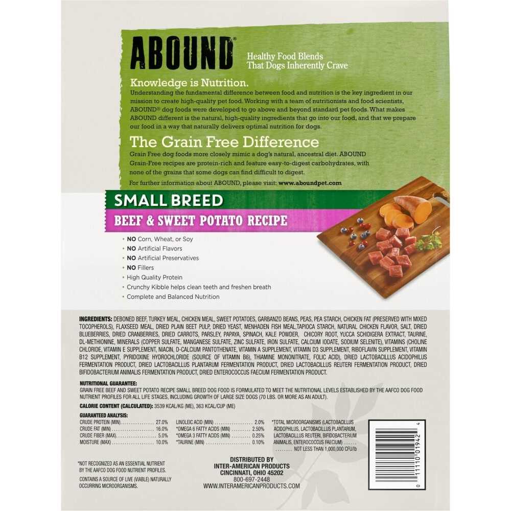 Abound Small Breed Beef & Sweet Potato Recipe Dry Dog Food - Healthber