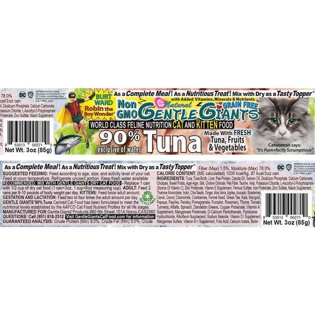 Gentle Giants Natural Non-GMO Tuna Cat & Kitten Can Food - Healthber