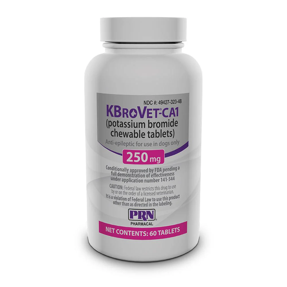 Rx KBroVet-CA1 (potassium bromide chewable tablets) Chew Tabs for Dogs - Healthber