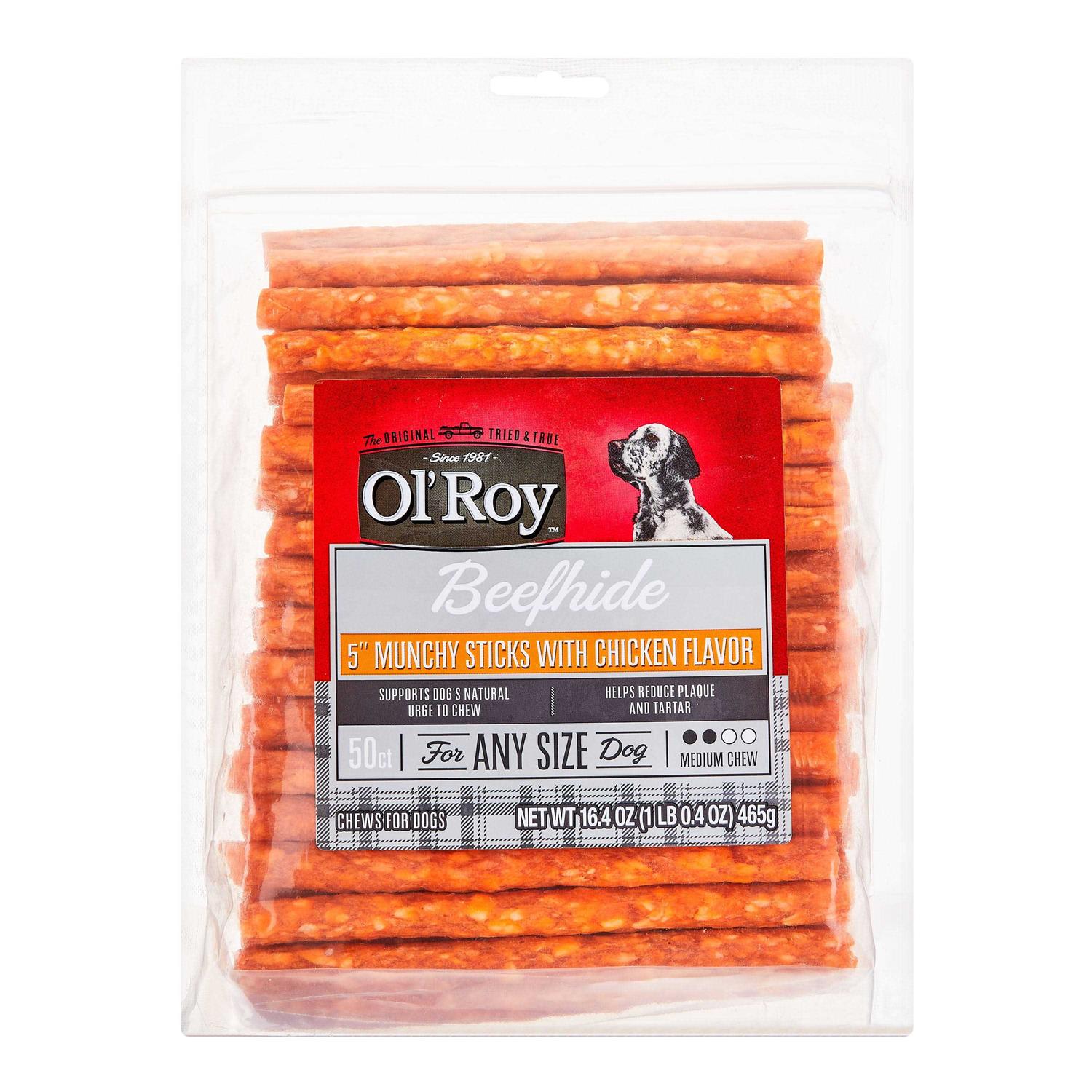Ol’ Roy 5 Munchy Sticks with Chicken Flavor - Healthber