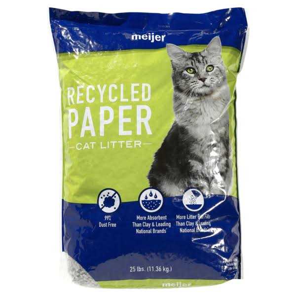 Meijer Recycled Paper Cat Litter - Healthber