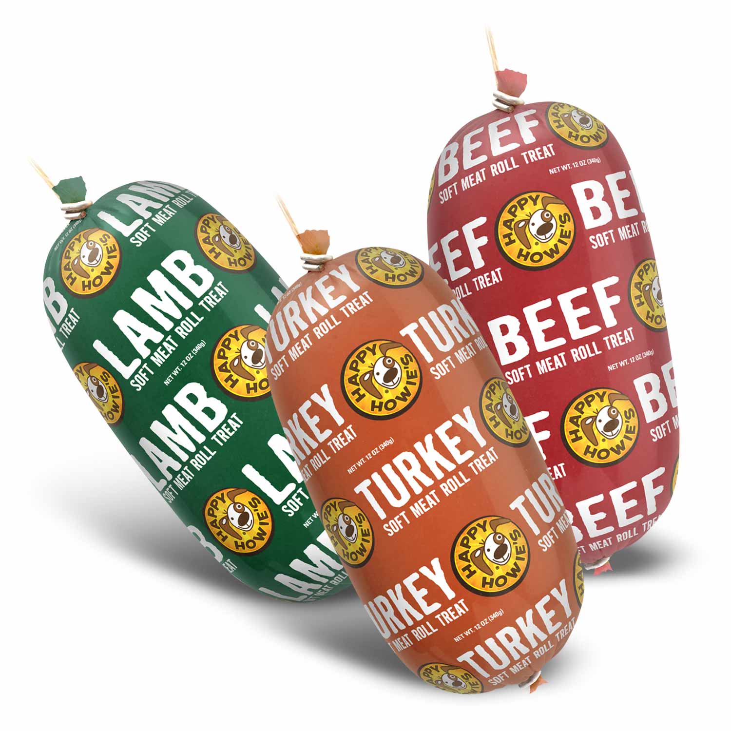 Happy Howie's Gourmet Meat Rolls 3 pk Taste Tester, 12 oz - Healthber
