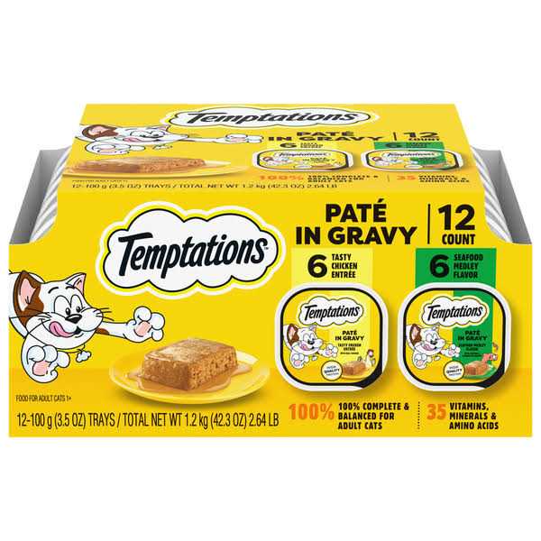 Temptations Pat in Gravy Flavor Wet Cat Food Variety Pack - Healthber
