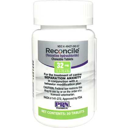 Reconcile (fluoxetine hydrochloride) Tablets for Dogs, 32-mg, 30 tablets - Healthber