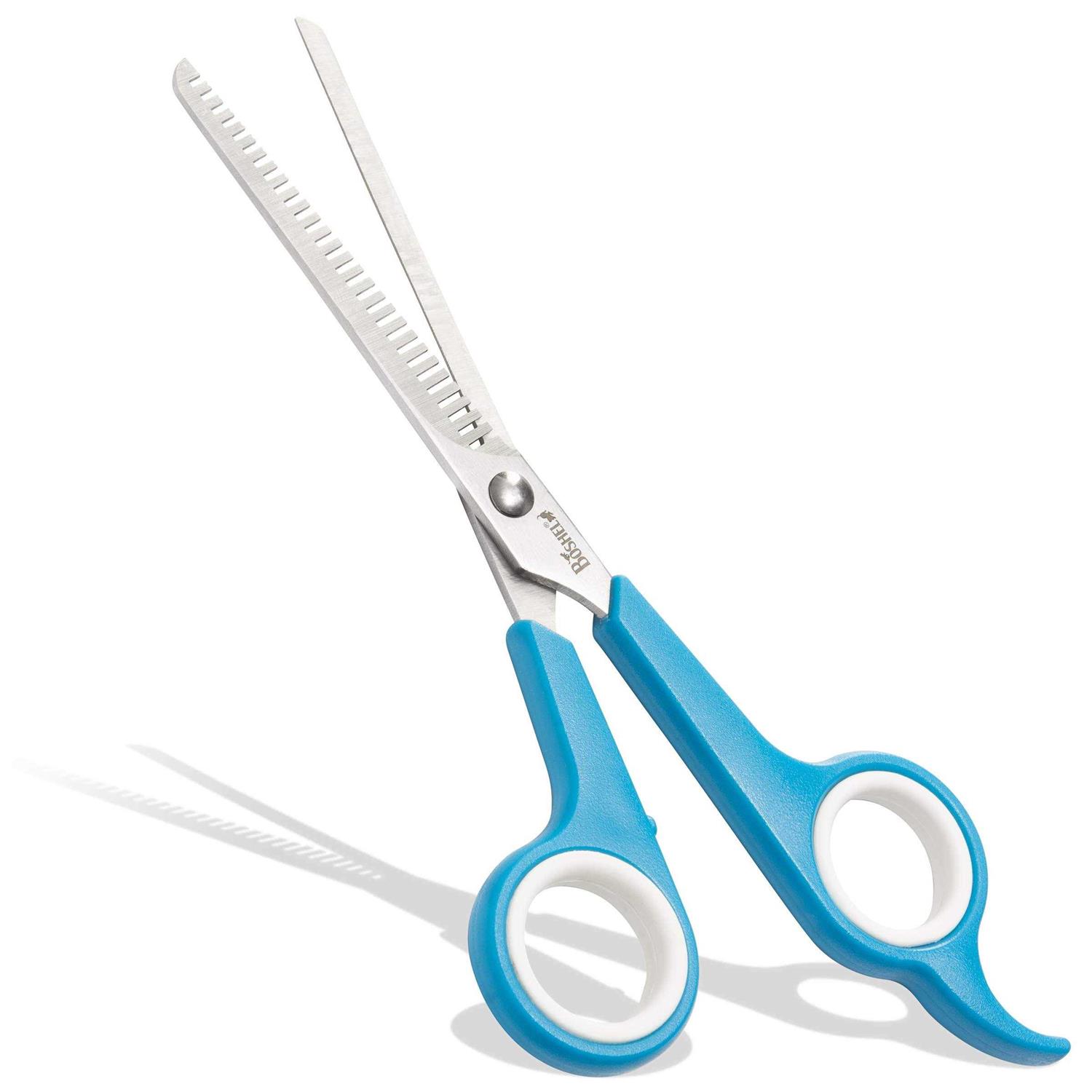 Boshel Dog Thinning Shears 7 inch Straight Dog Trimming Shears With Safe Rounded Tips - Healthber
