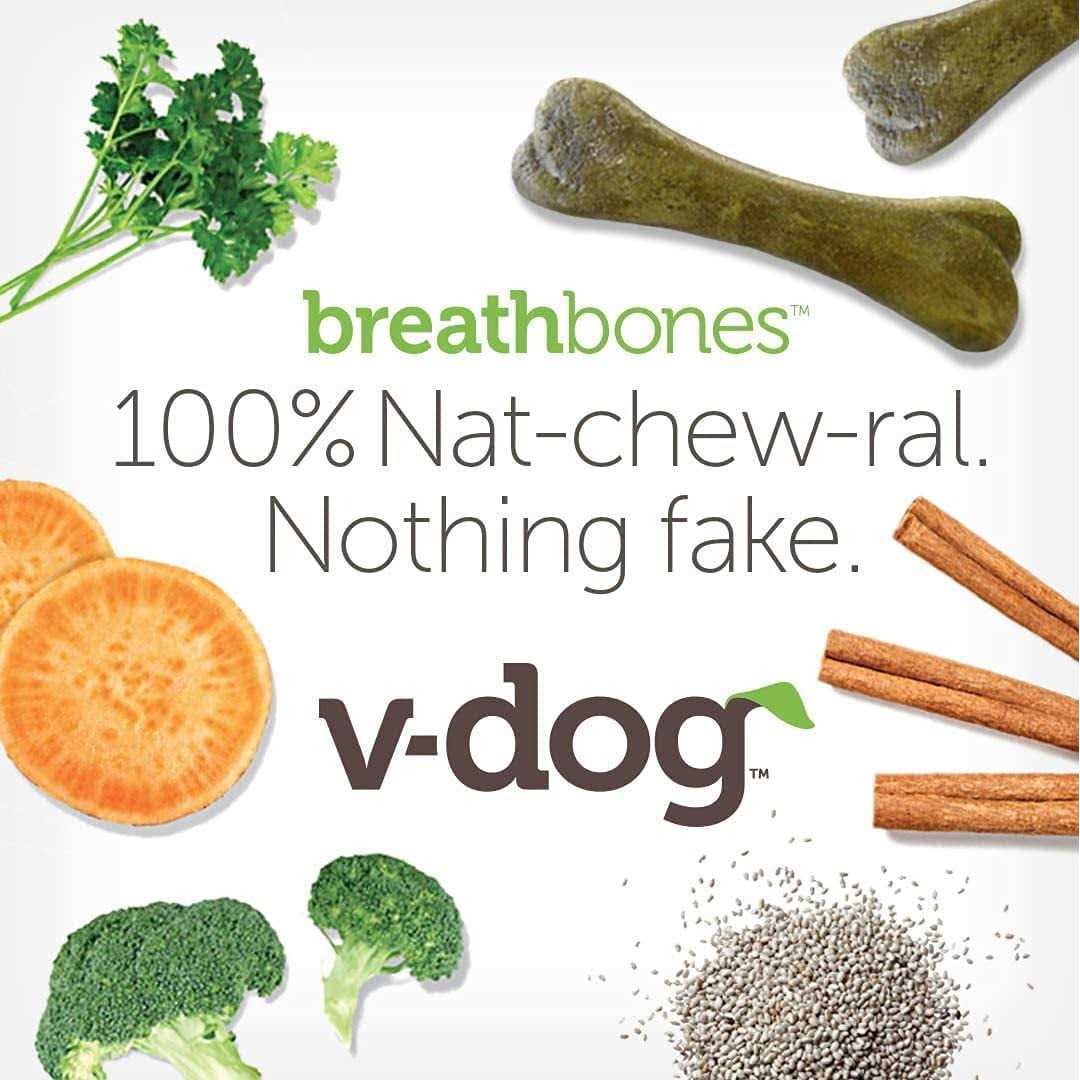V-dog Breathbones Vegan dog Treats - Healthber