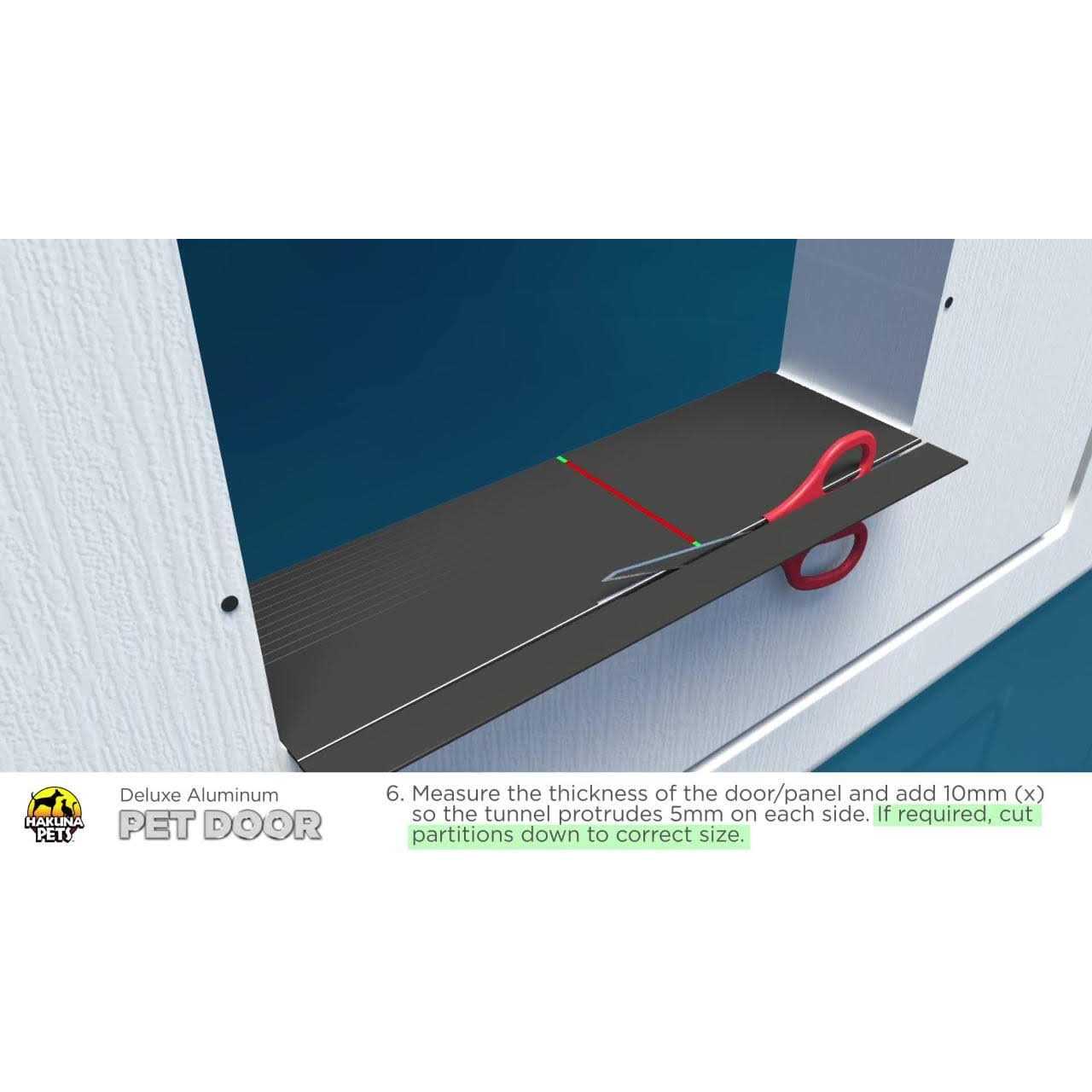 Hakuna Pets Deluxe Aluminum Pet Door - Healthber