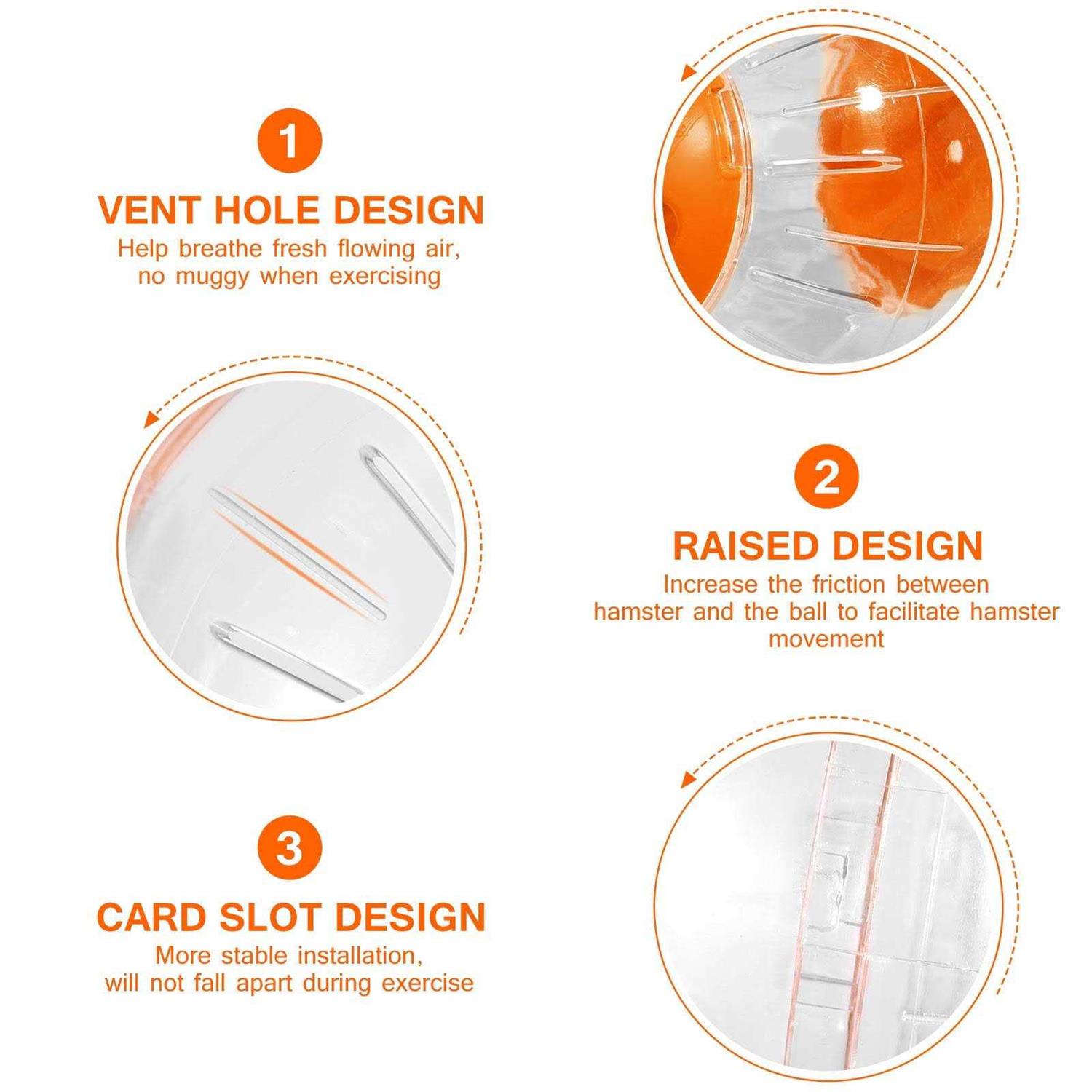 CHUQIANTONG Hamster Exercise Ball Silent Hamster Wheel Small Animals Transparent Ball For Dwar Rat Relieves Boredom And Increases Activity - Healthber