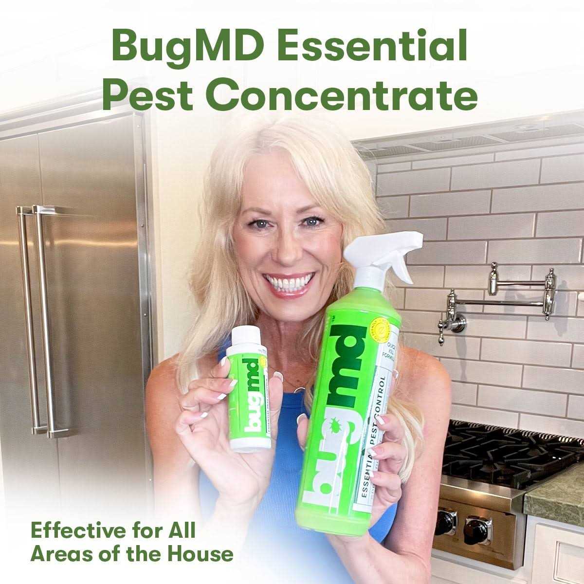Bugmd Flea and Tick Concentrate Essential Oil-Powered Formula, Controls Fleas, Ticks, Mites in Dogs, Cats, and Other Furred - Healthber
