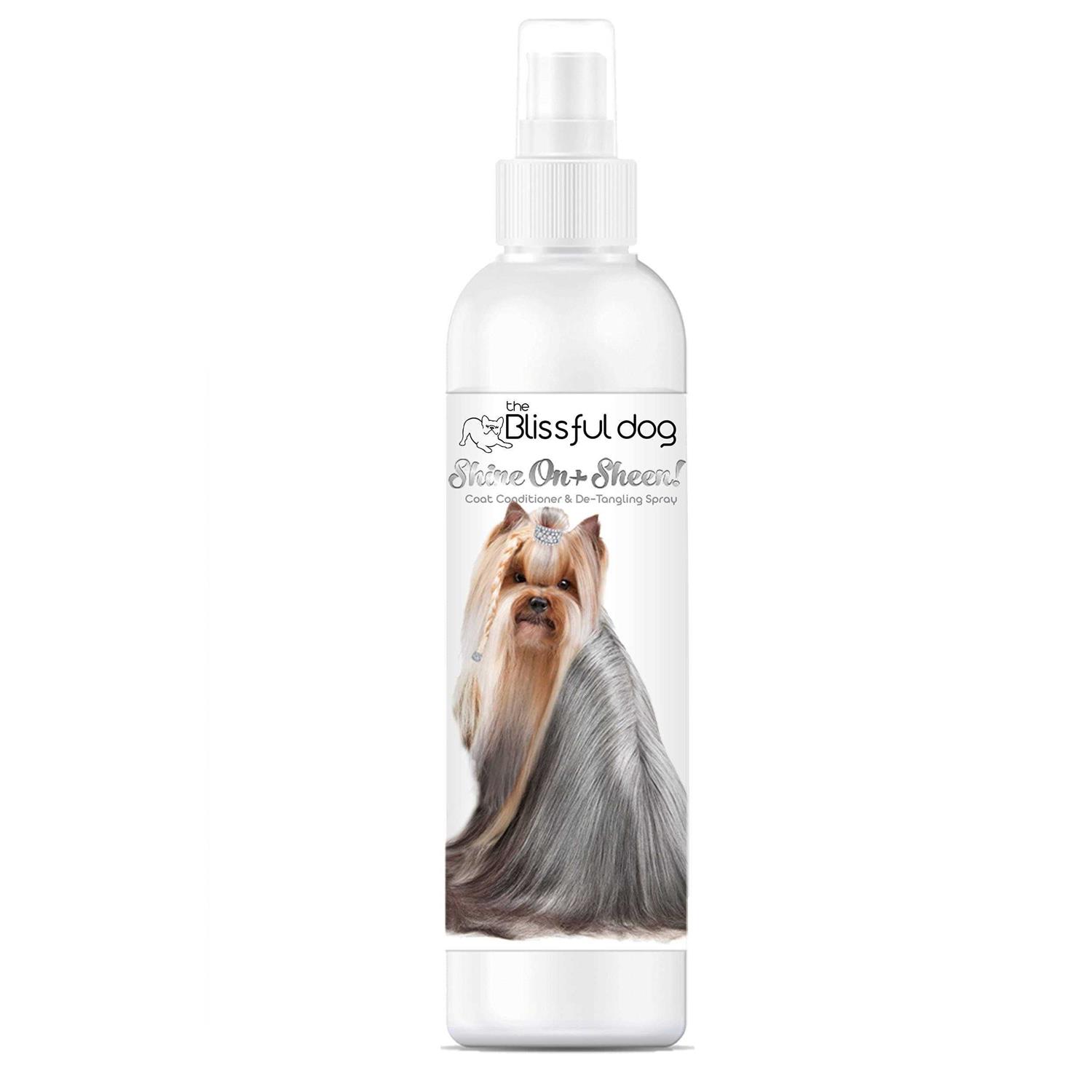 The Blissful Dog Shine-On + Sheen Coat Spray, All Natural, Leave-in Conditioner and Coat Detangler for Your Dog - Healthber