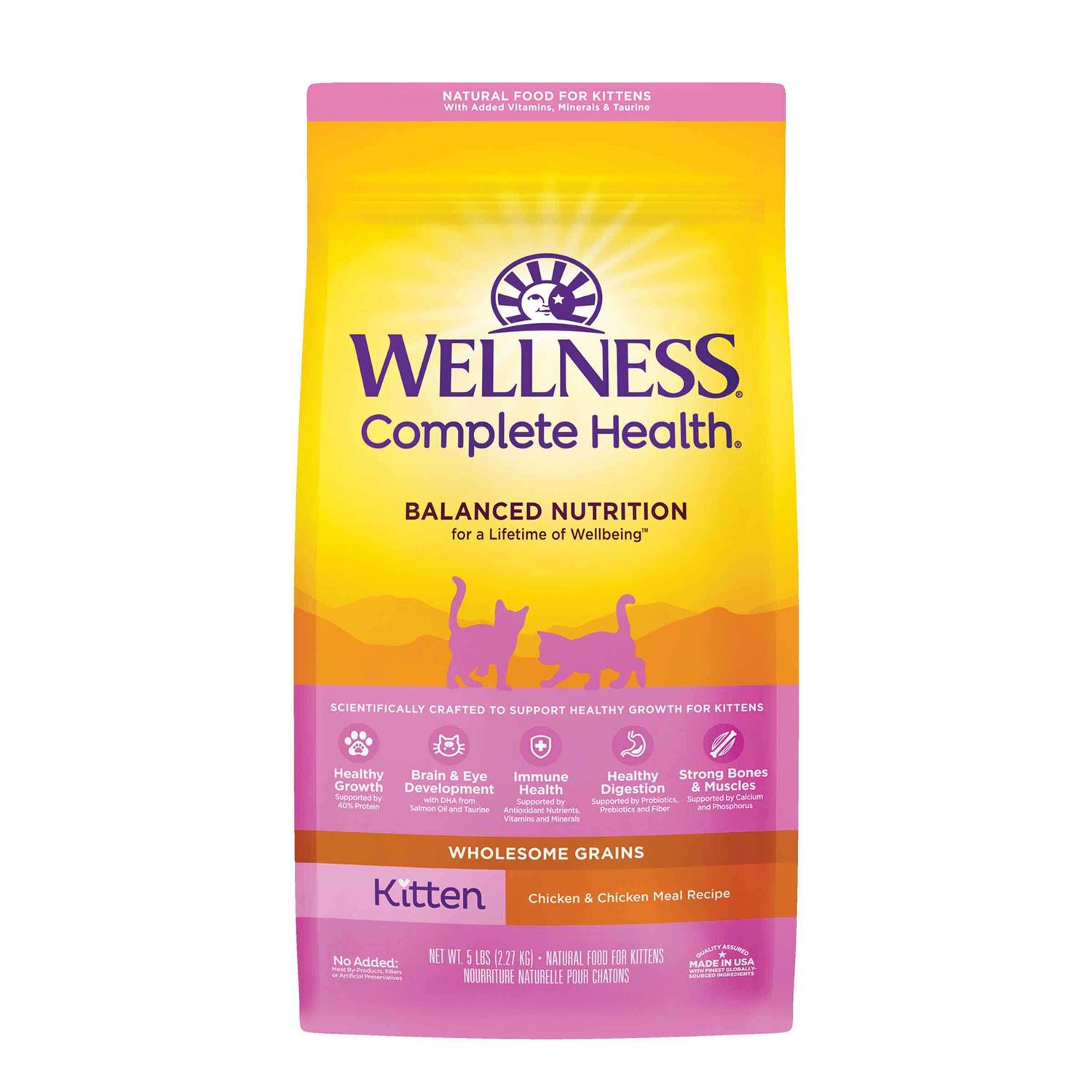 Wellness Complete Health Dry Kitten Food with Grains Deboned Chicken - Healthber