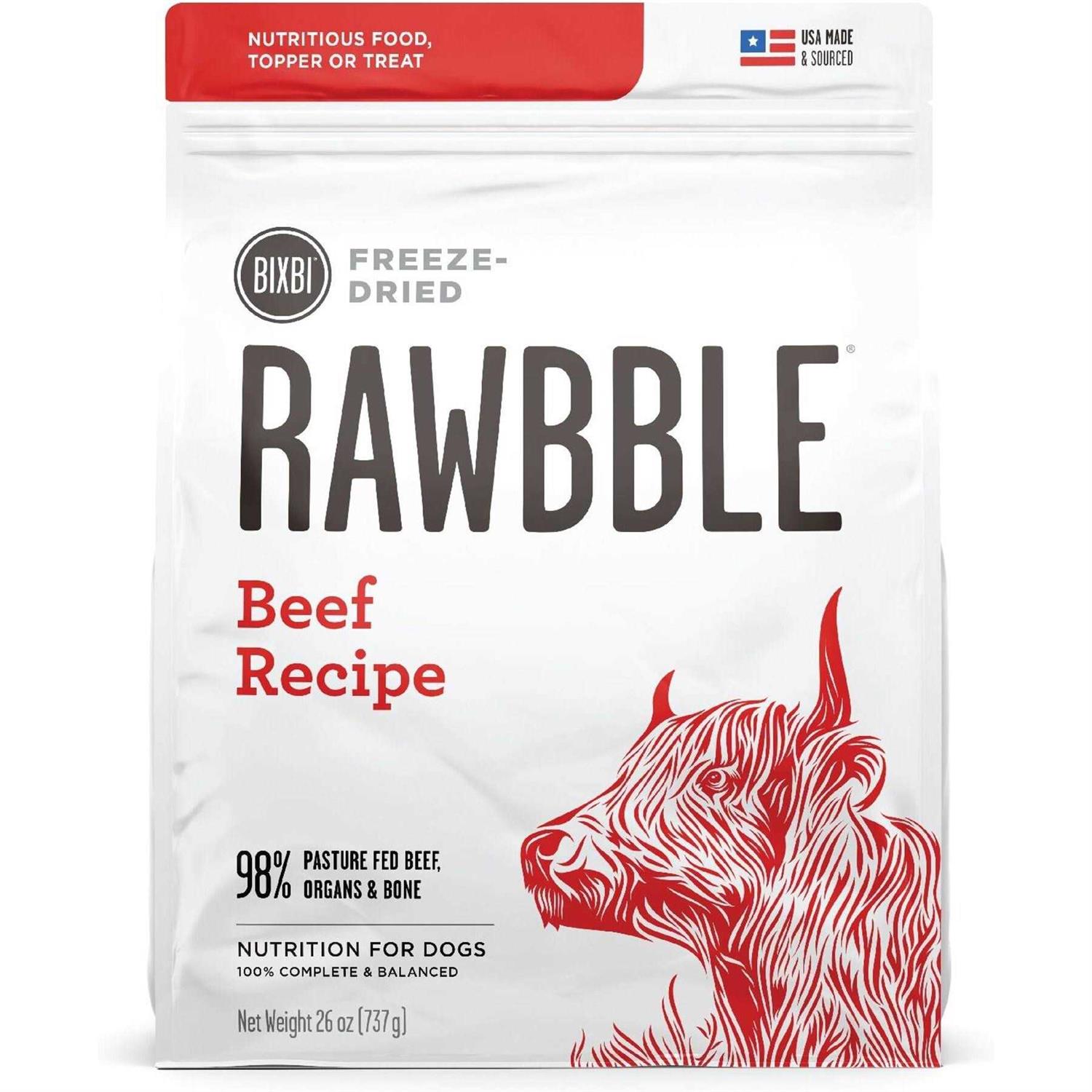 Bixbi Dog Food Rawbble Freeze Dried Beef - Healthber