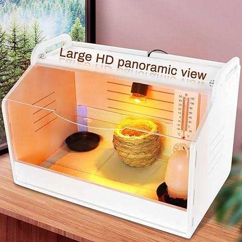 Chick Brooder Brooding Box for Chicks/Parrot/Duckling/Kittens/Puppies with Heating lamp - Healthber